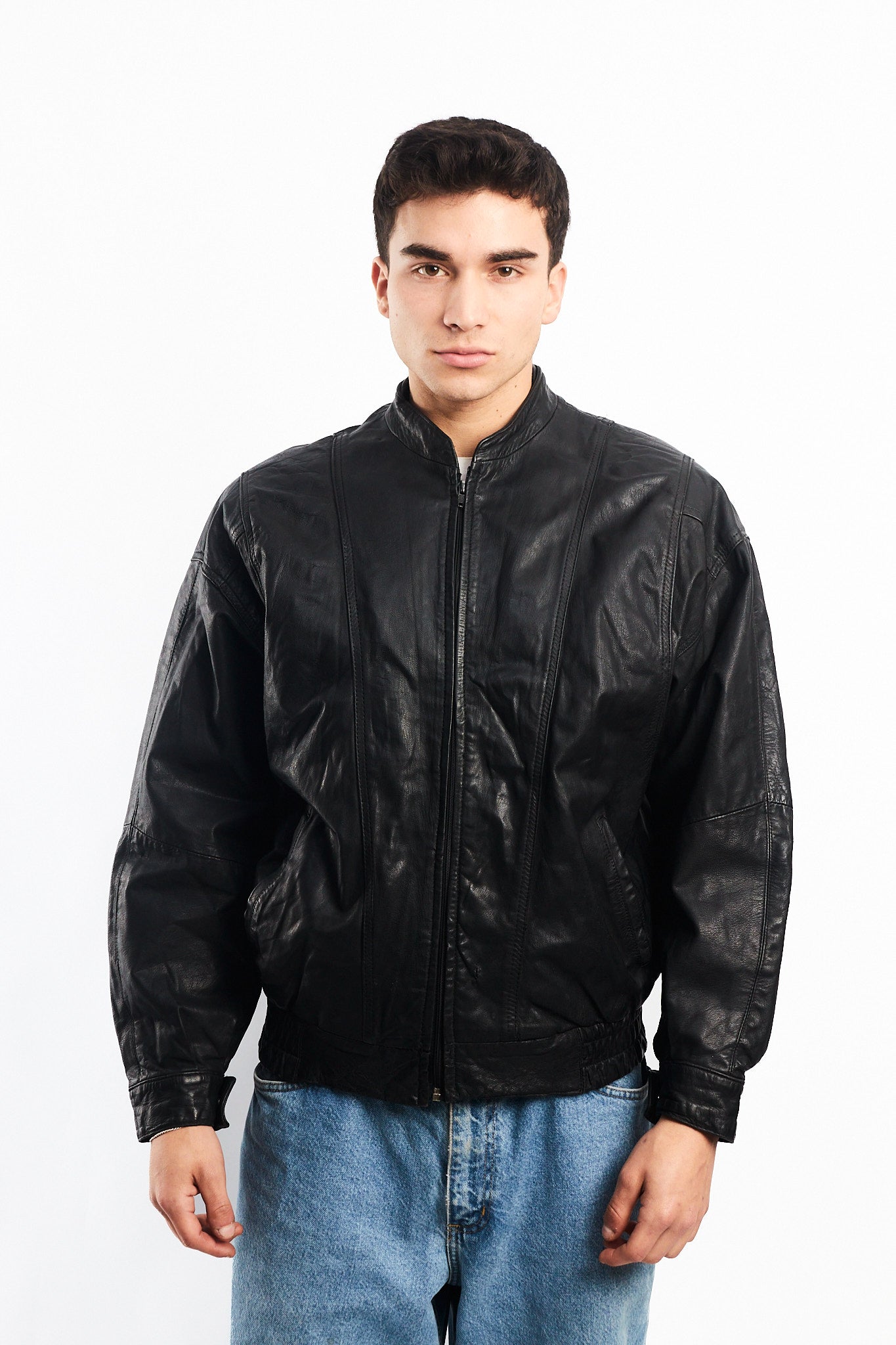 1990 Renzo Costa Leather Bomber Jacket (S/M)