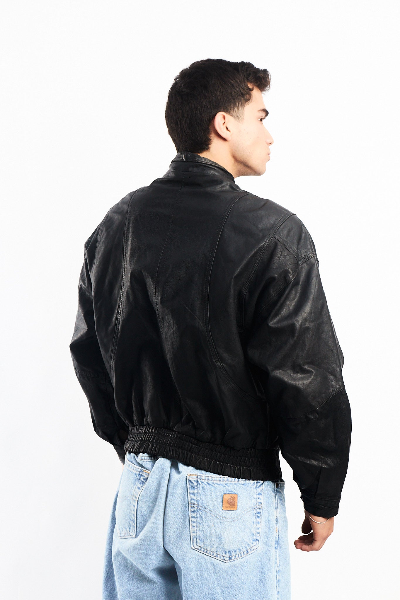1990 Renzo Costa Leather Bomber Jacket (S/M)