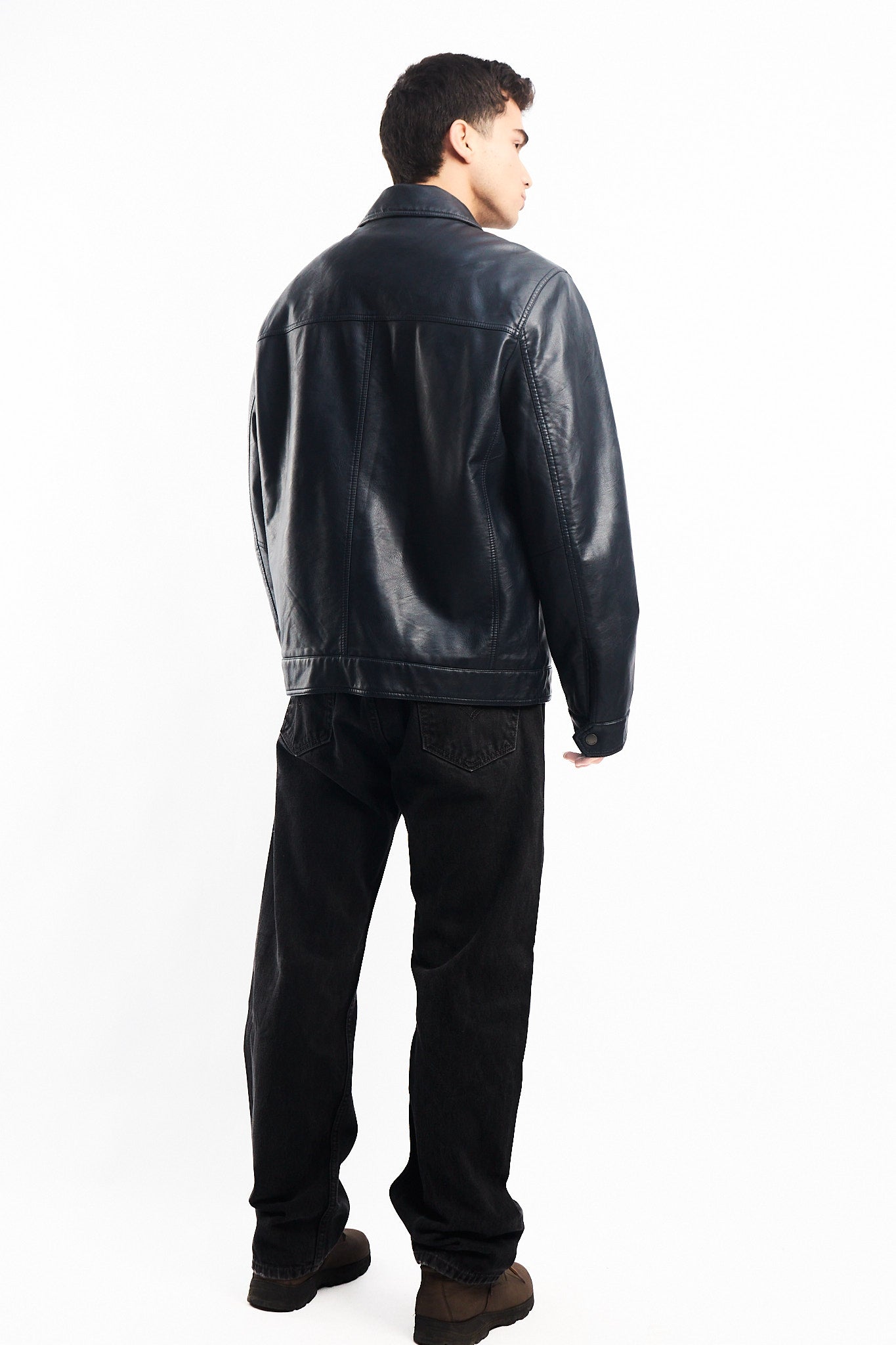 2000 Tommy Hilfiger Vegan Leather Harrington jacket (M/L)