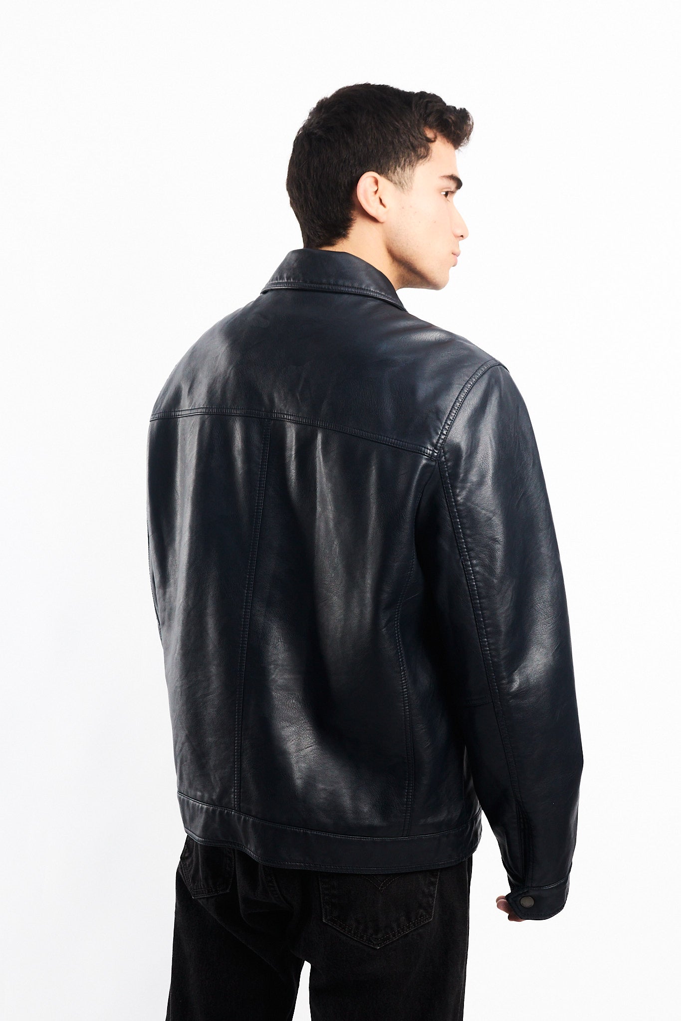 2000 Tommy Hilfiger Vegan Leather Harrington jacket (M/L)