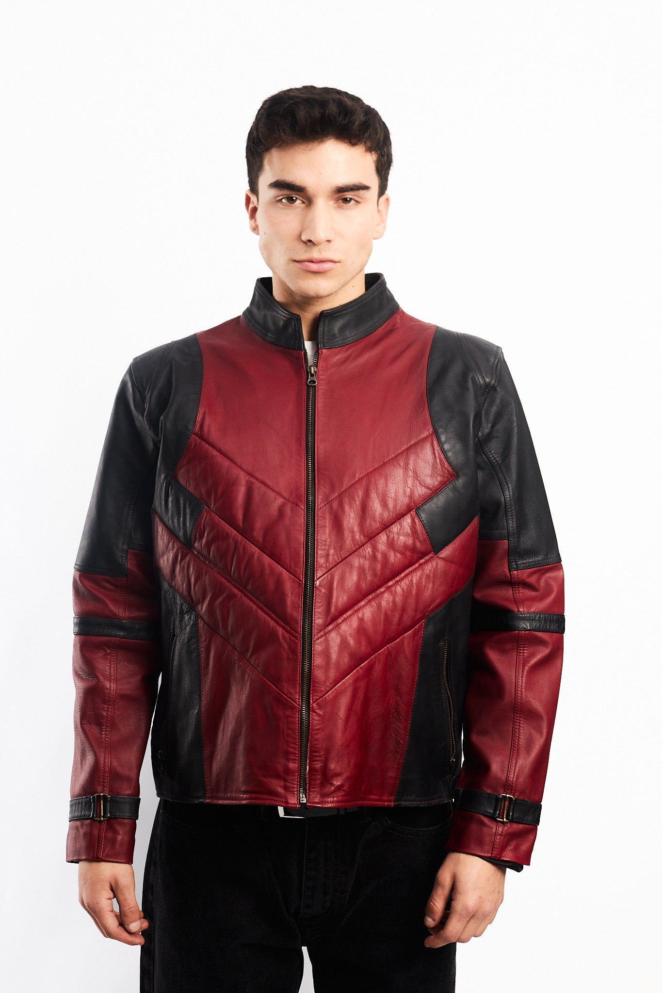 Genuine Leather Moto Jacket (M/L)