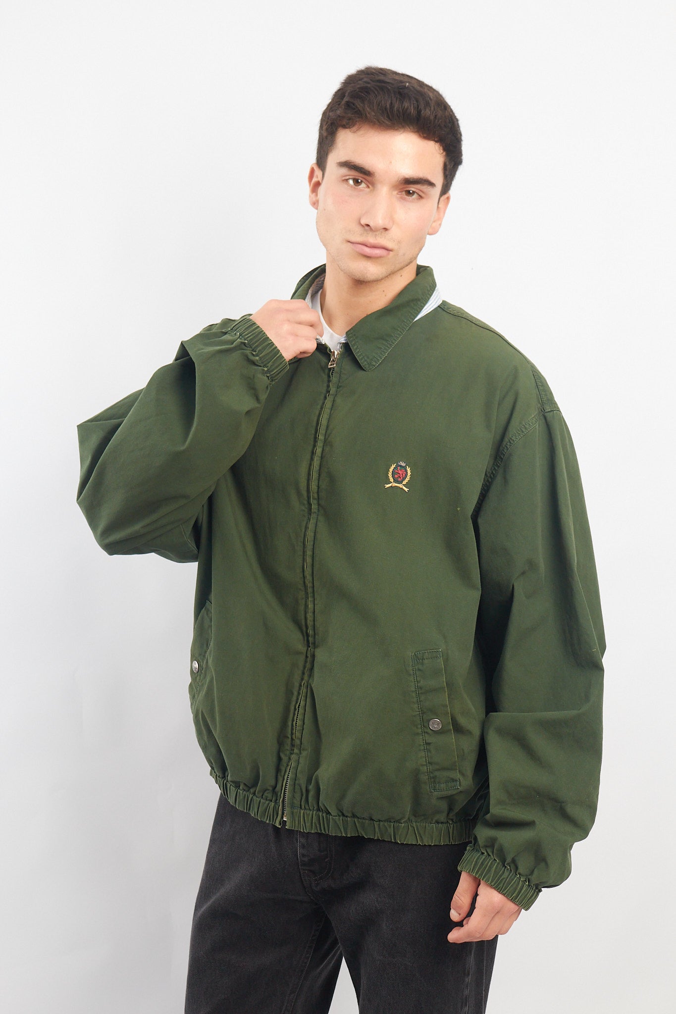 1990 Tommy Hilfiger Lion Vintage Harrington Jacket (L/XL)