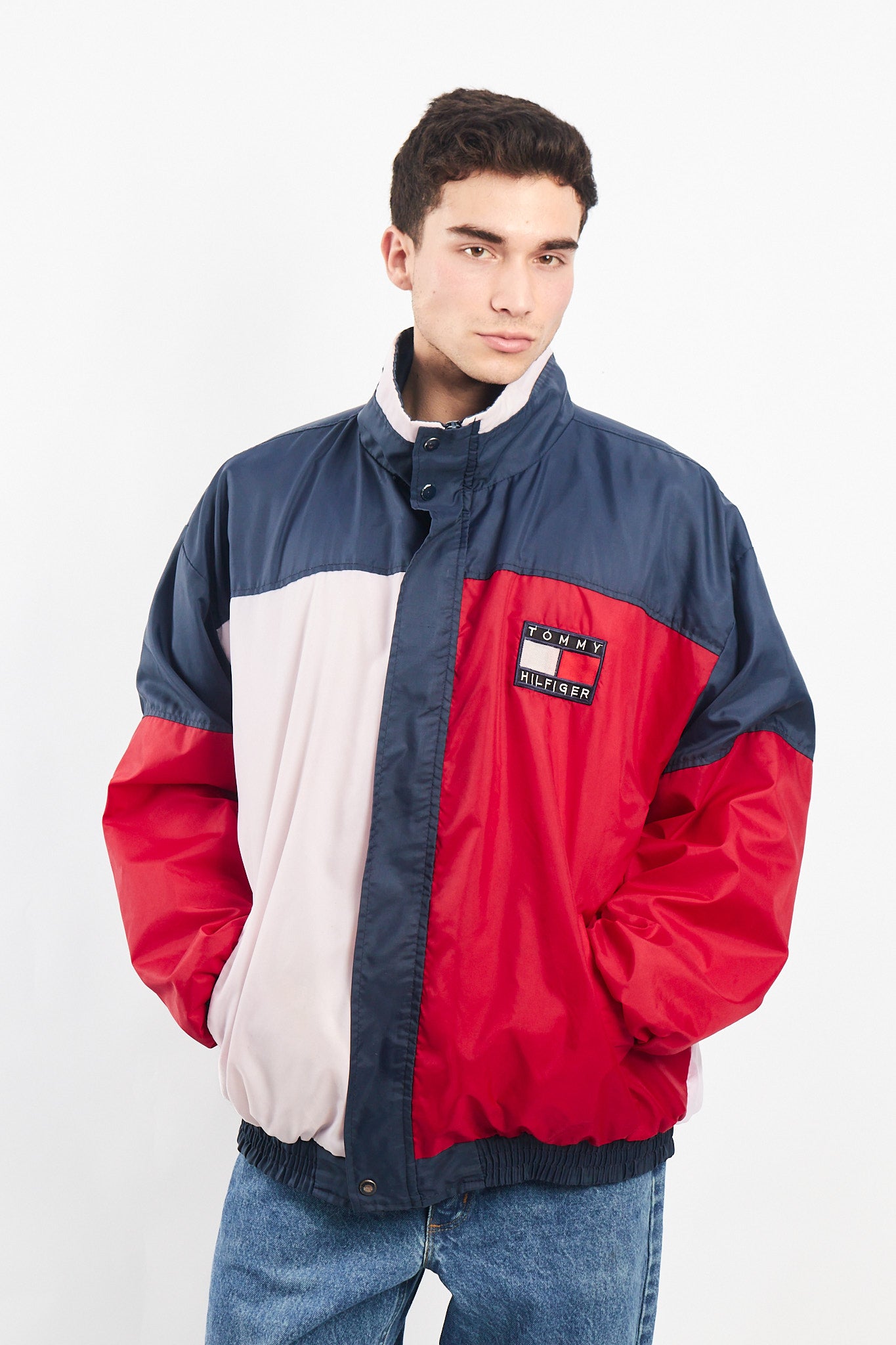 1990 Tommy Hilfiger Sailing Gear Big Flag Jacket (L/XL)