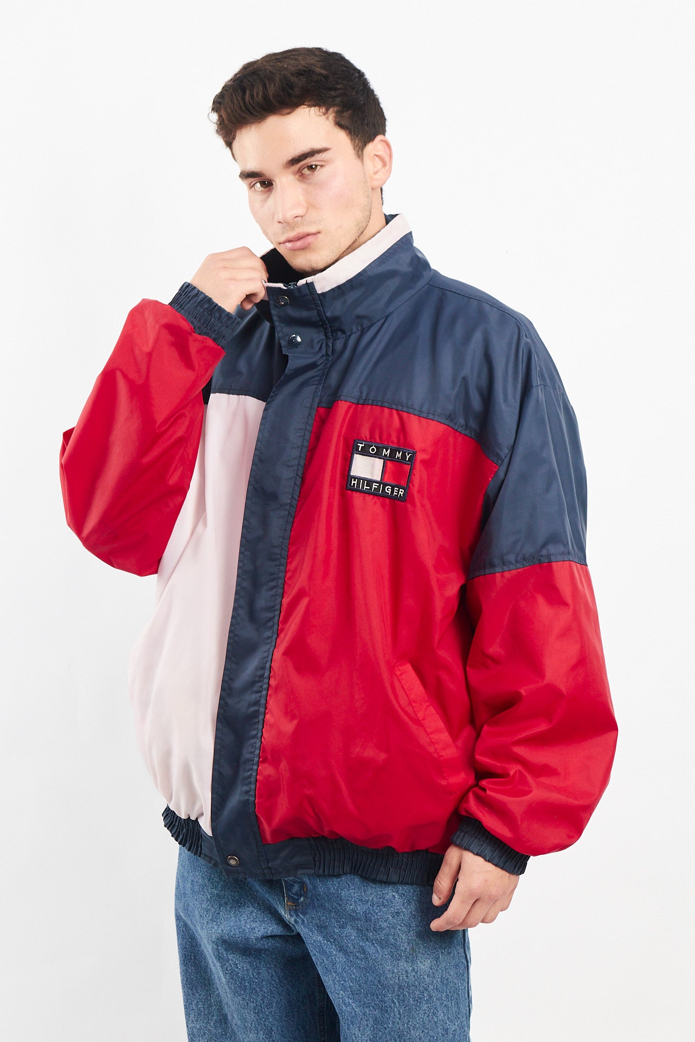 1990 Tommy Hilfiger Sailing Gear Big Flag Jacket (L/XL)