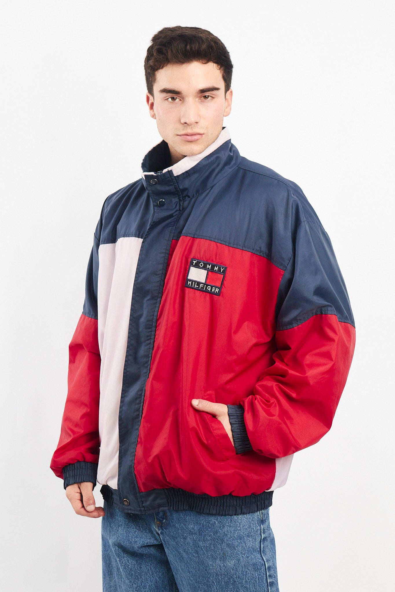1990 Tommy Hilfiger Sailing Gear Big Flag Jacket (L/XL)