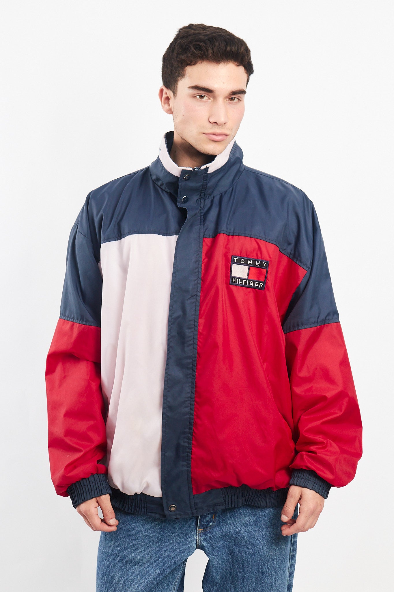 1990 Tommy Hilfiger Sailing Gear Big Flag Jacket (L/XL)