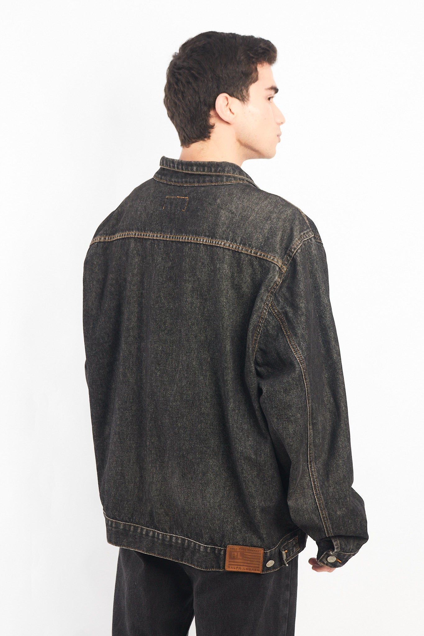 2000 Polo Jeans Co. Black Denim Jacket (L/XL)