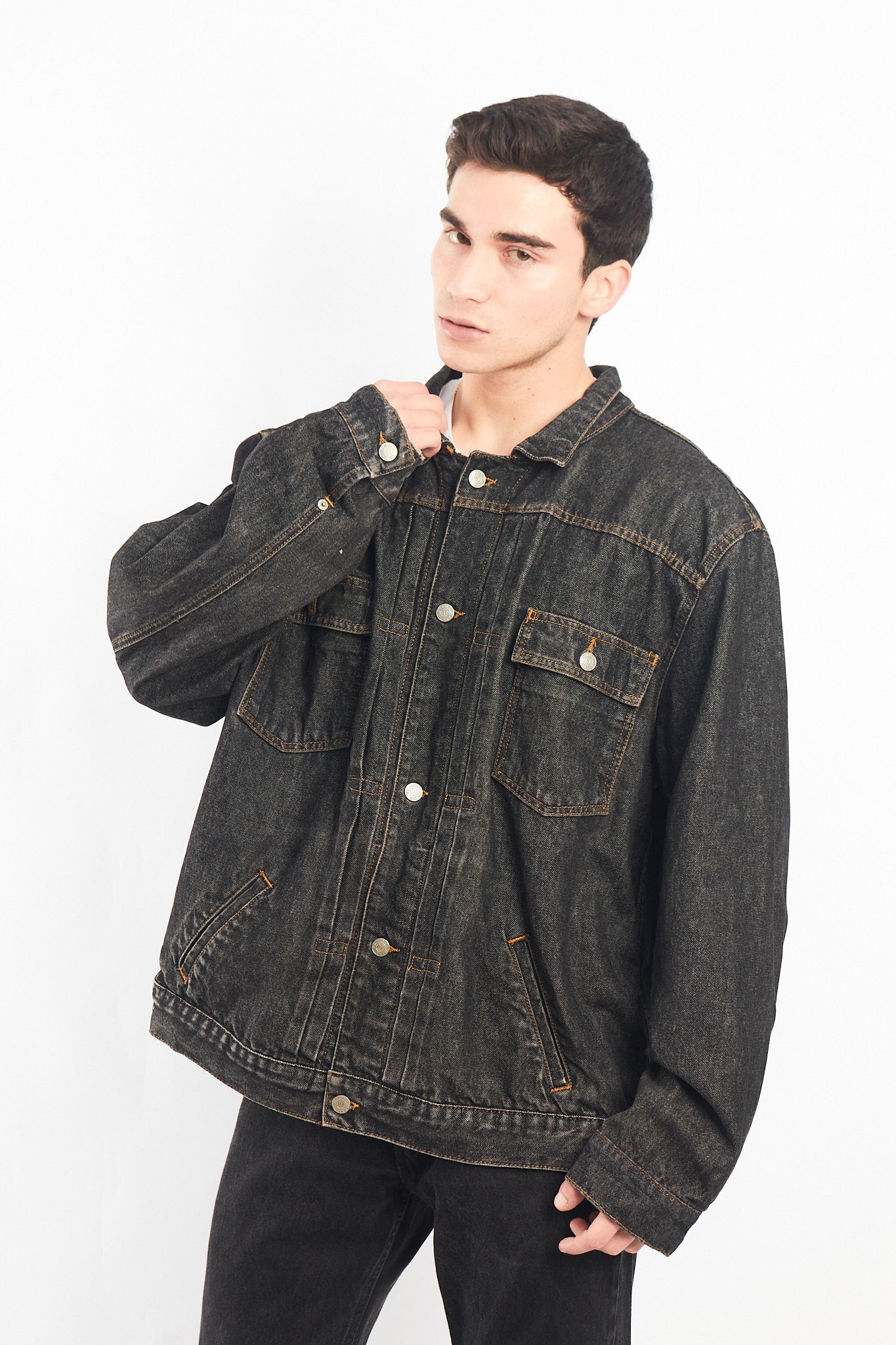 2000 Polo Jeans Co. Black Denim Jacket (L/XL)