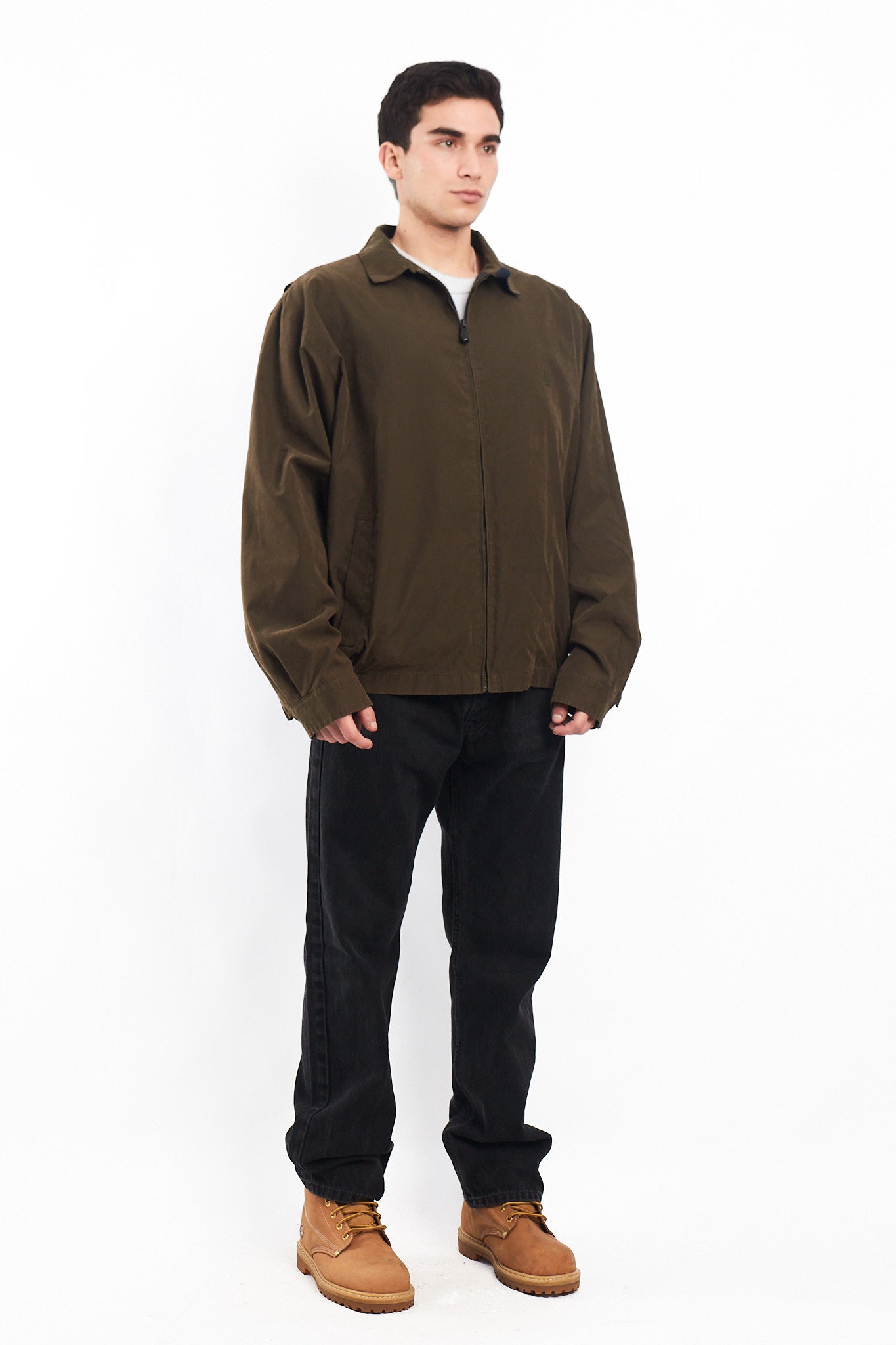 1990 Nautica Moss Green Harrington Jacket (XL)