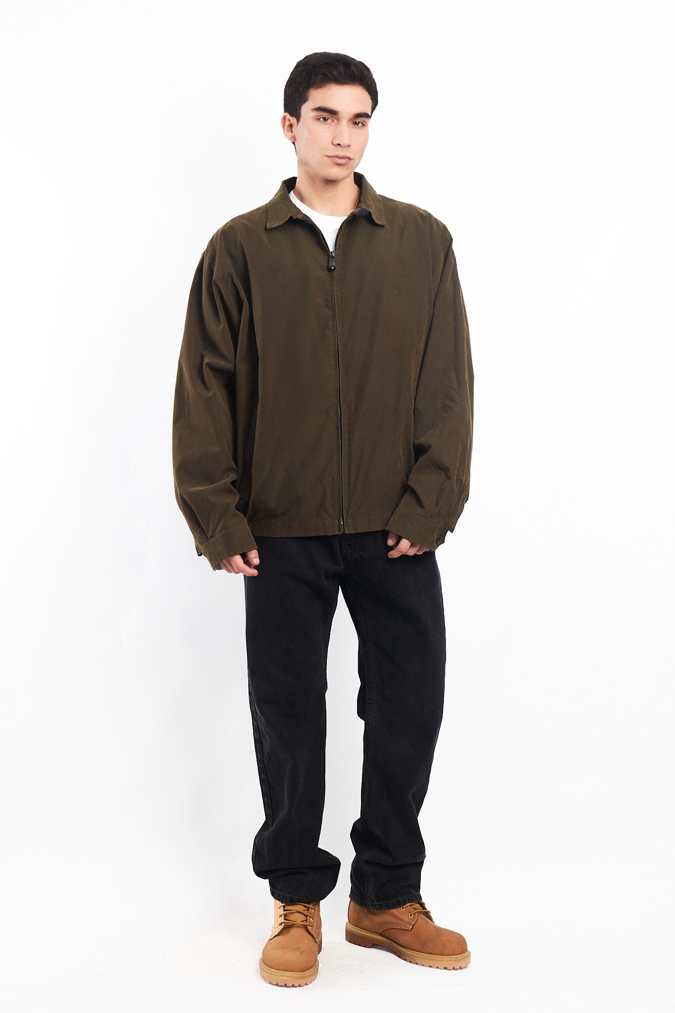 1990 Nautica Moss Green Harrington Jacket (XL)