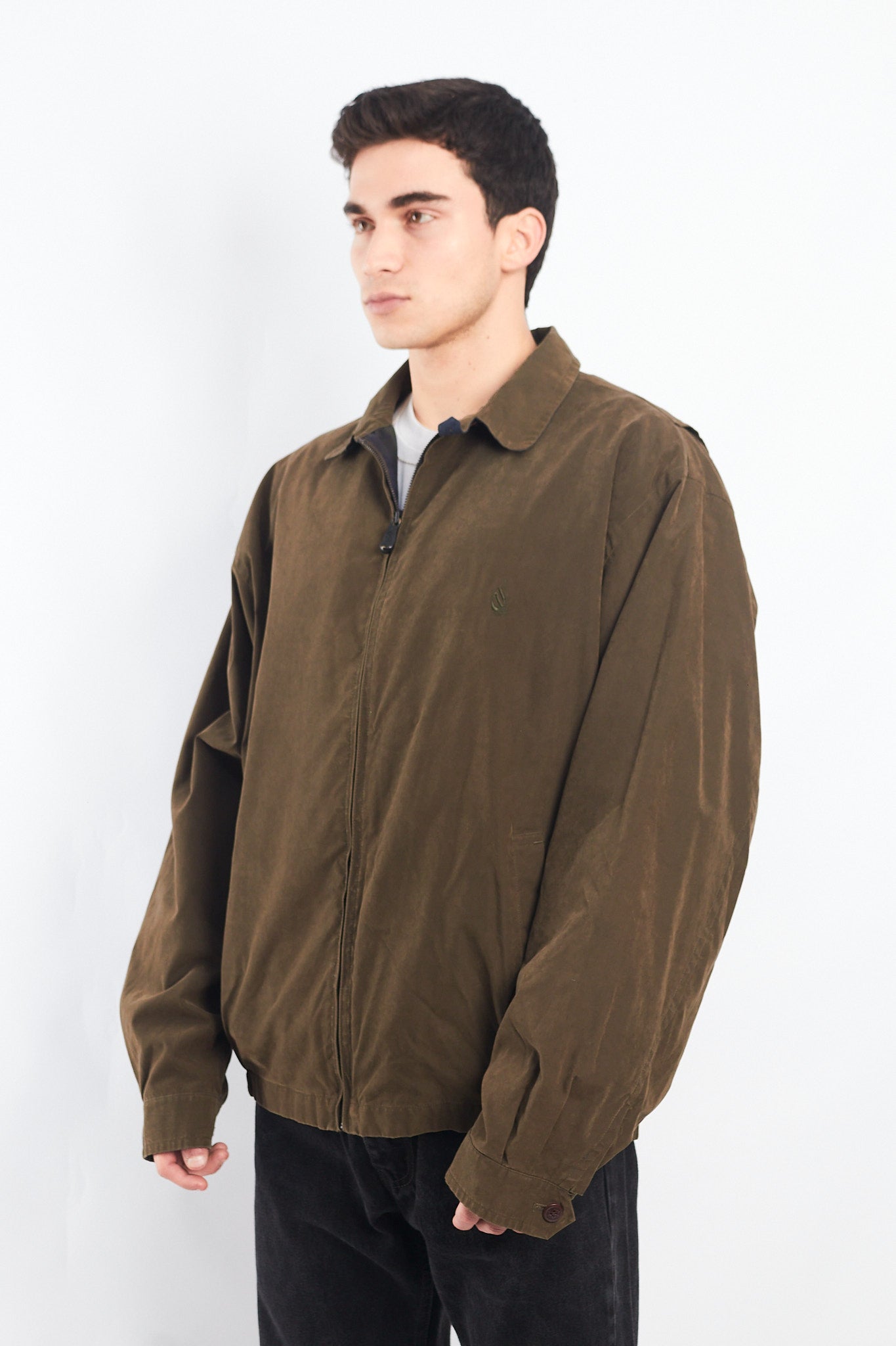 1990 Nautica Moss Green Harrington Jacket (XL)