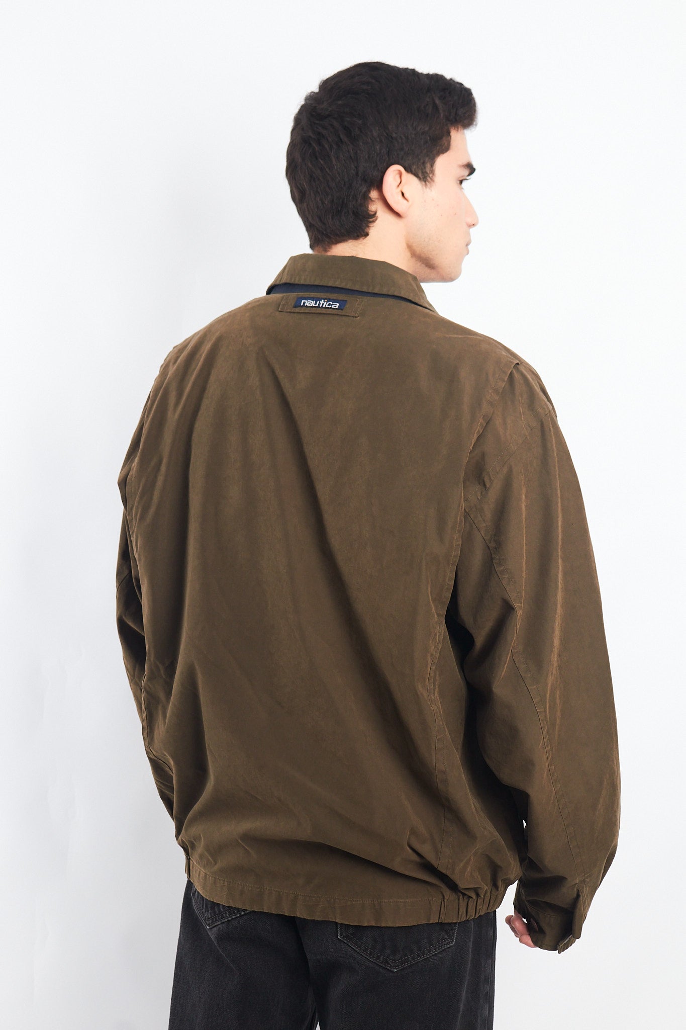 1990 Nautica Moss Green Harrington Jacket (XL)
