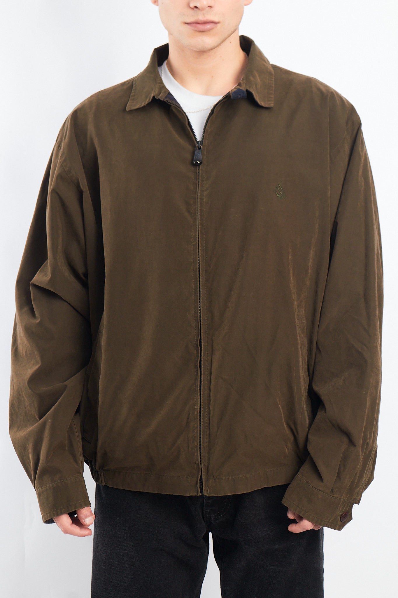 1990 Nautica Moss Green Harrington Jacket (XL)