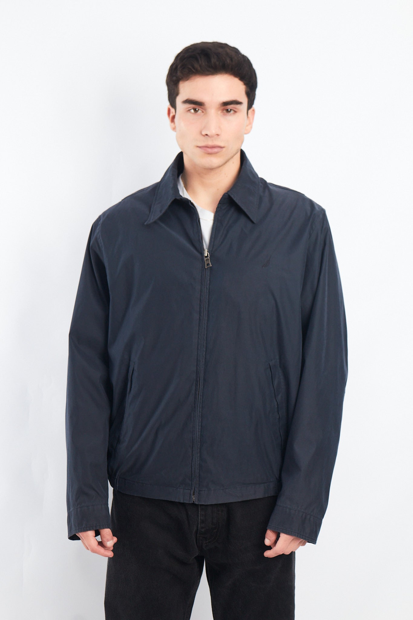 2000 Nautica Navy Harrington Jacket (M/L)