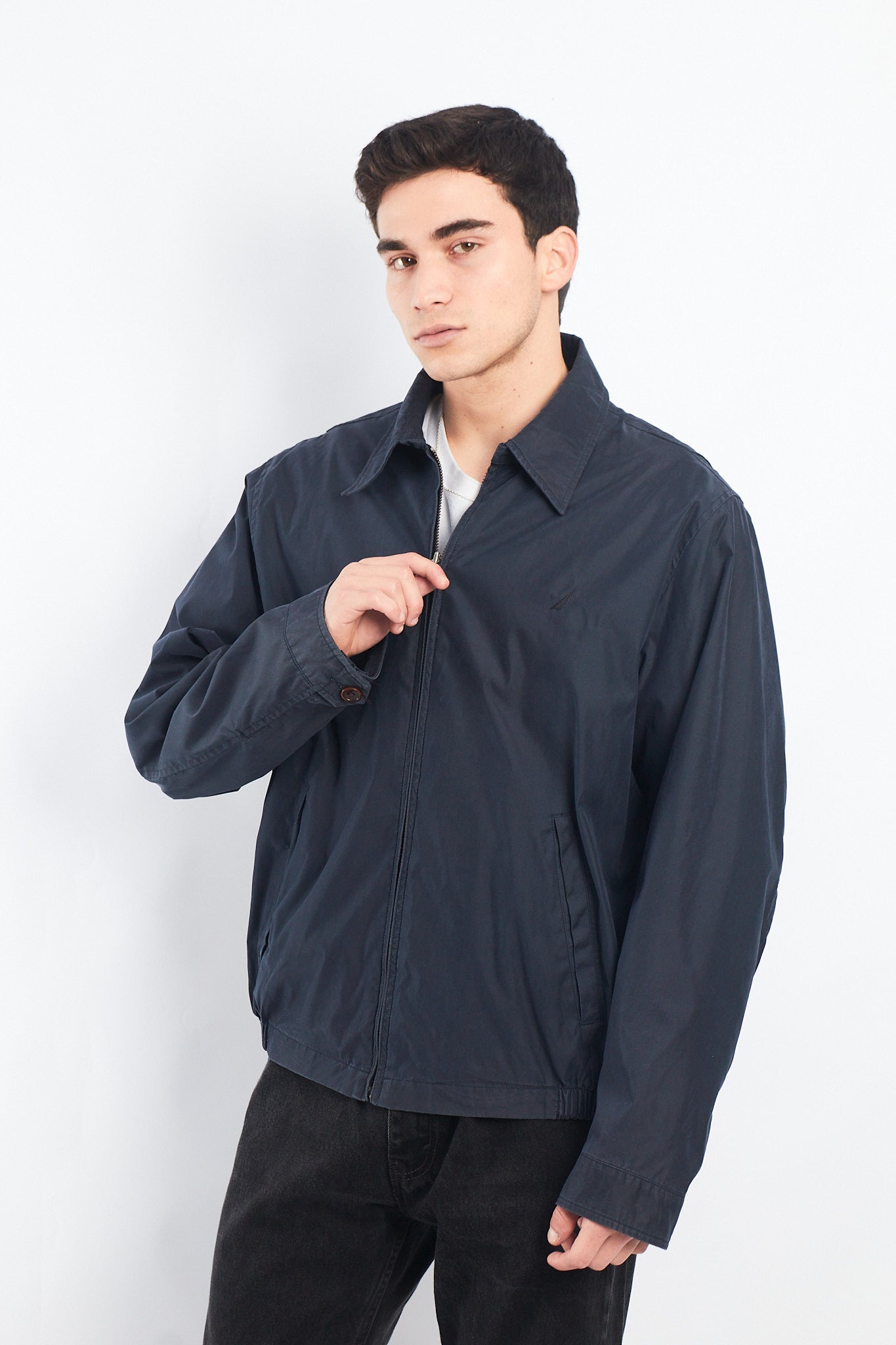 2000 Nautica Navy Harrington Jacket (M/L)