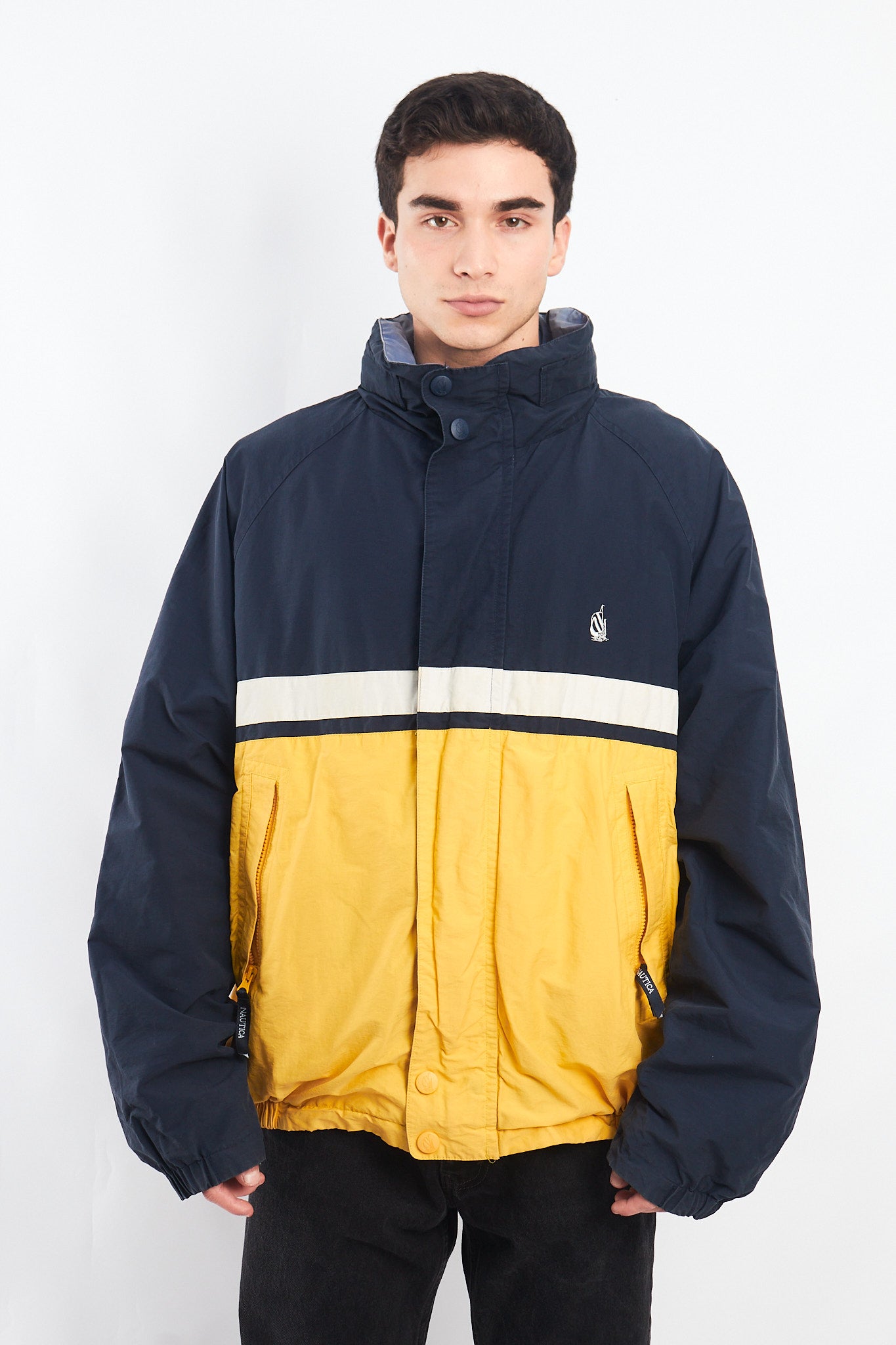 1990 Nautica Reversible Colorblock Jacket (XL)