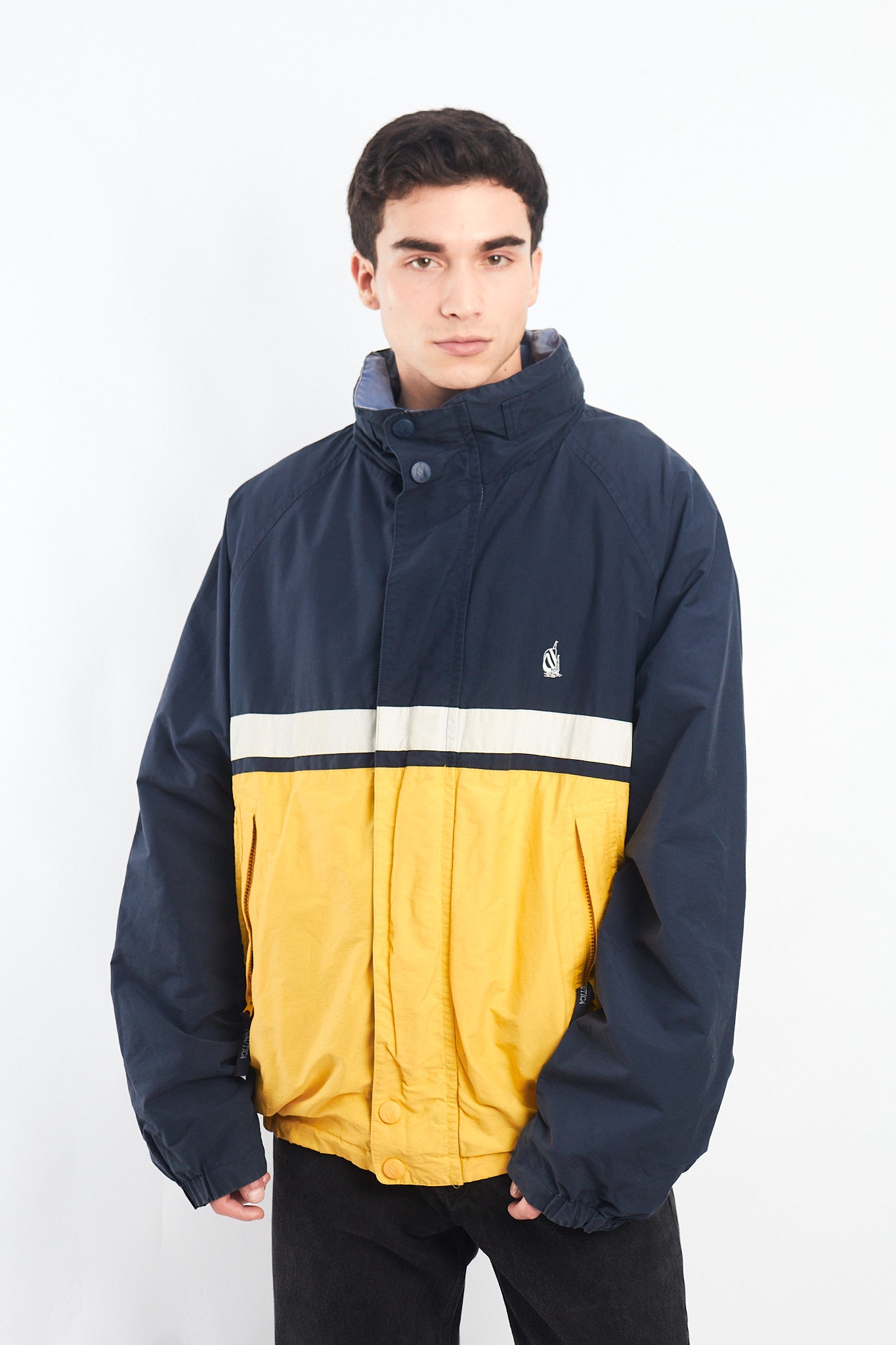 1990 Nautica Reversible Colorblock Jacket (XL)