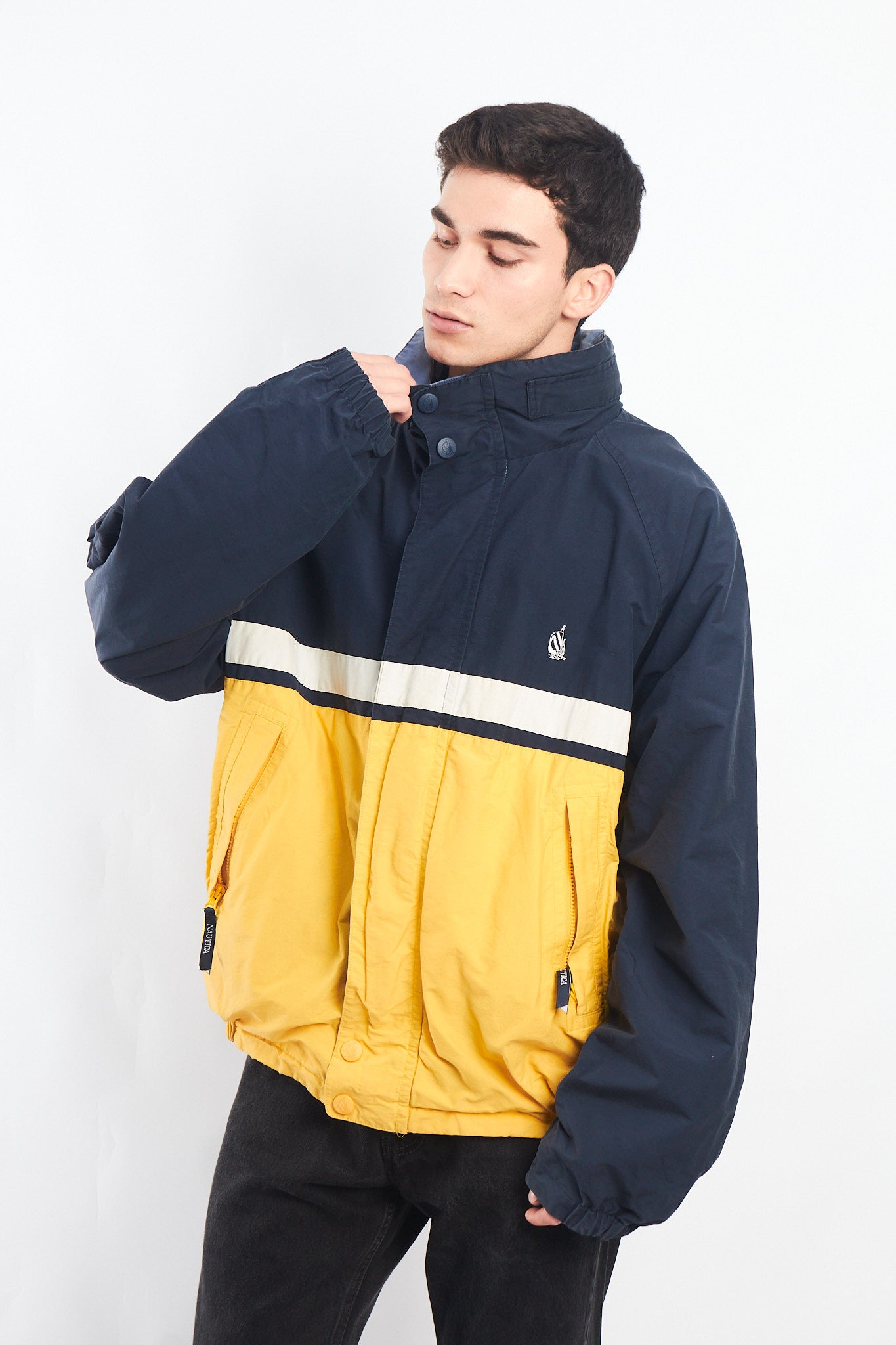 1990 Nautica Reversible Colorblock Jacket (XL)
