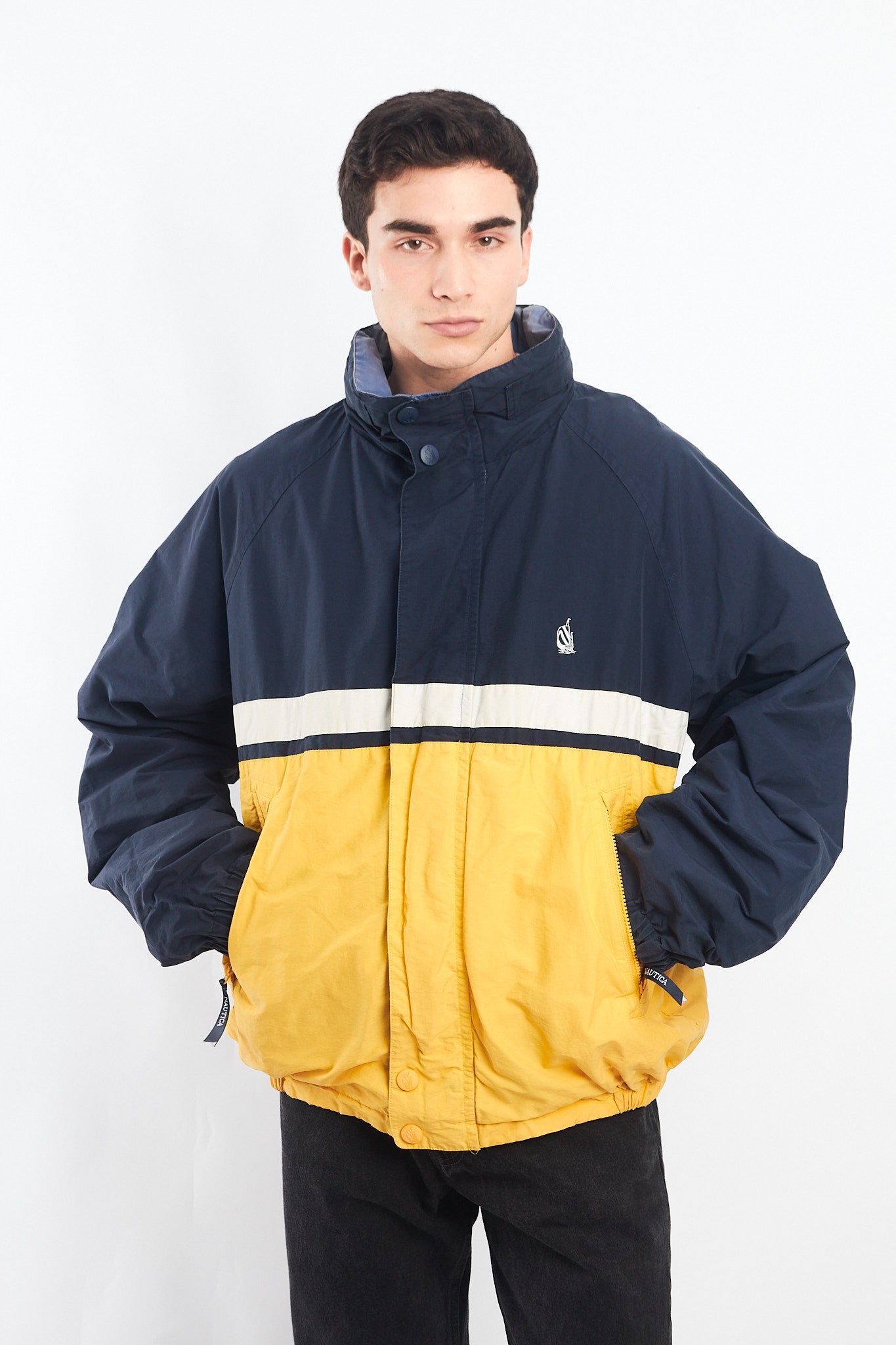 1990 Nautica Reversible Colorblock Jacket (XL)