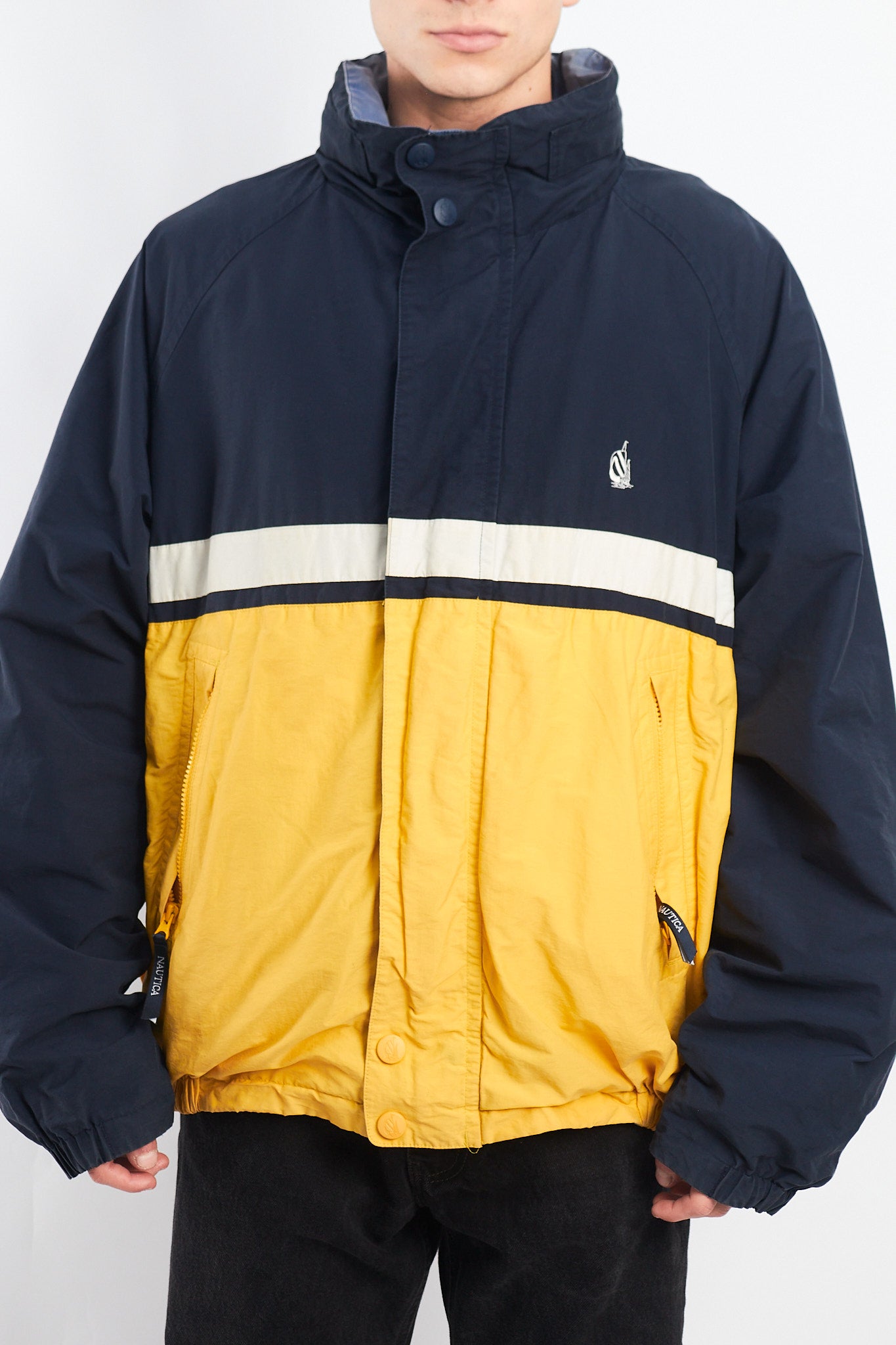 1990 Nautica Reversible Colorblock Jacket (XL)