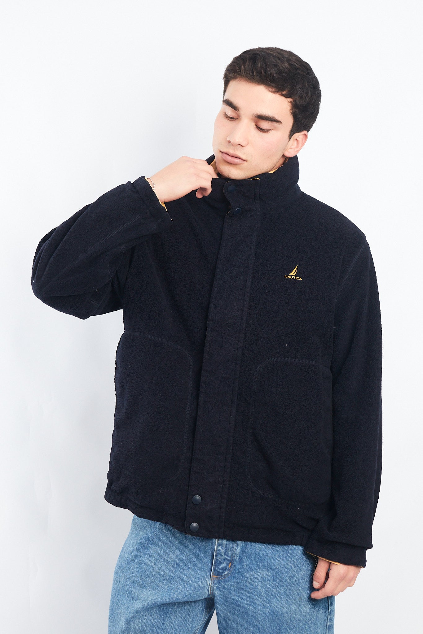2000 Nautica Reversible Color block/ Polar Jacket (M/L)