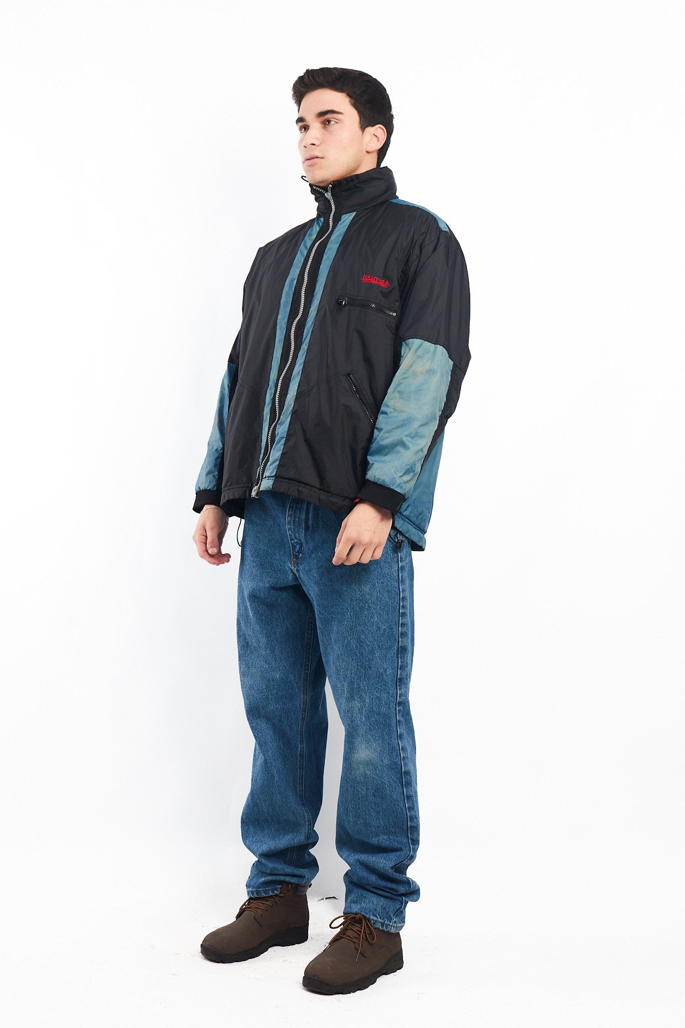 1990 Vintage Reversible Nautica Competition Big Logo Jacket (M)