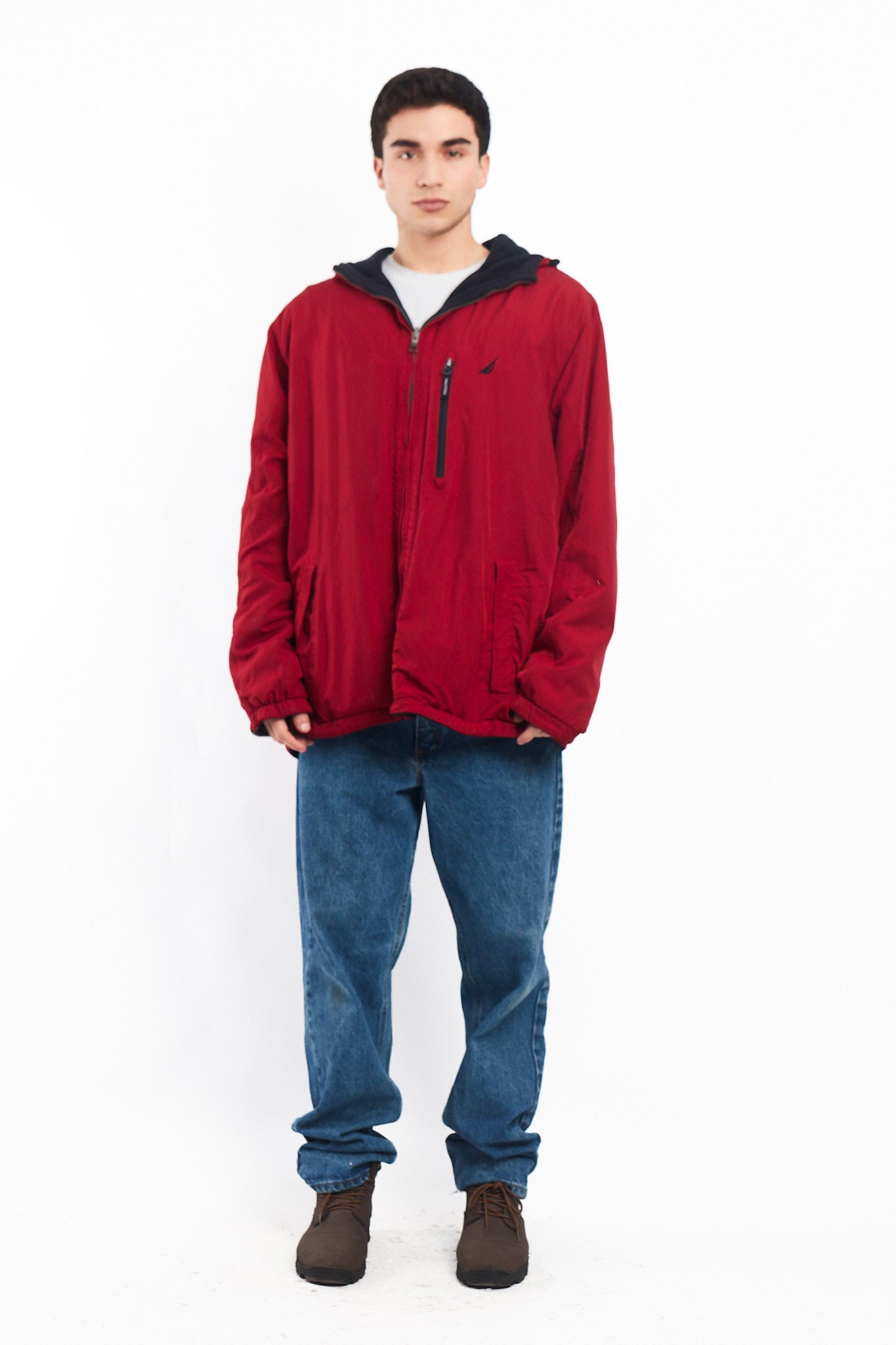 2000 Nautica Reversible Windbreaker / Polar Jacket( XL/XXL)