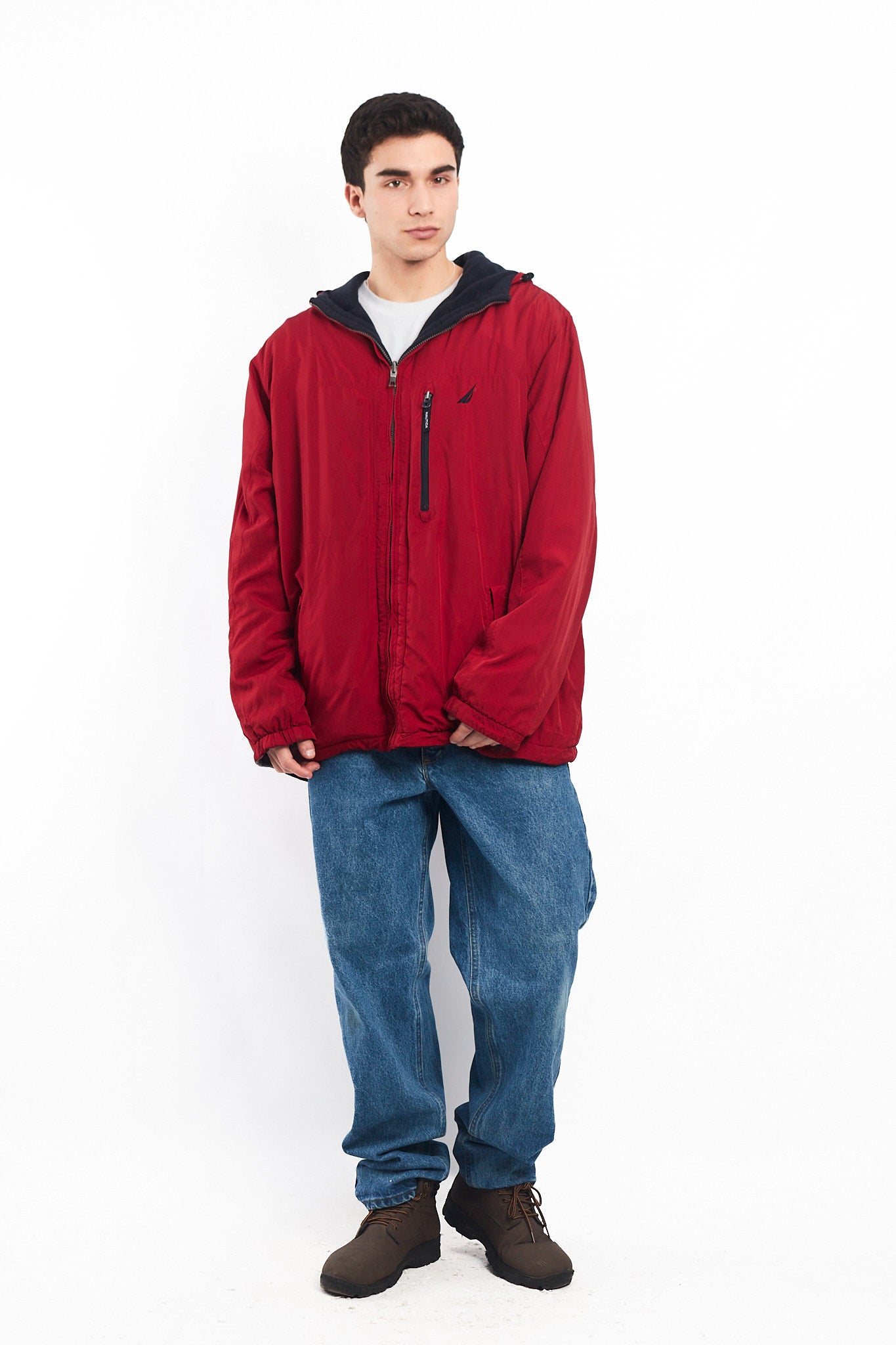 2000 Nautica Reversible Windbreaker / Polar Jacket( XL/XXL)