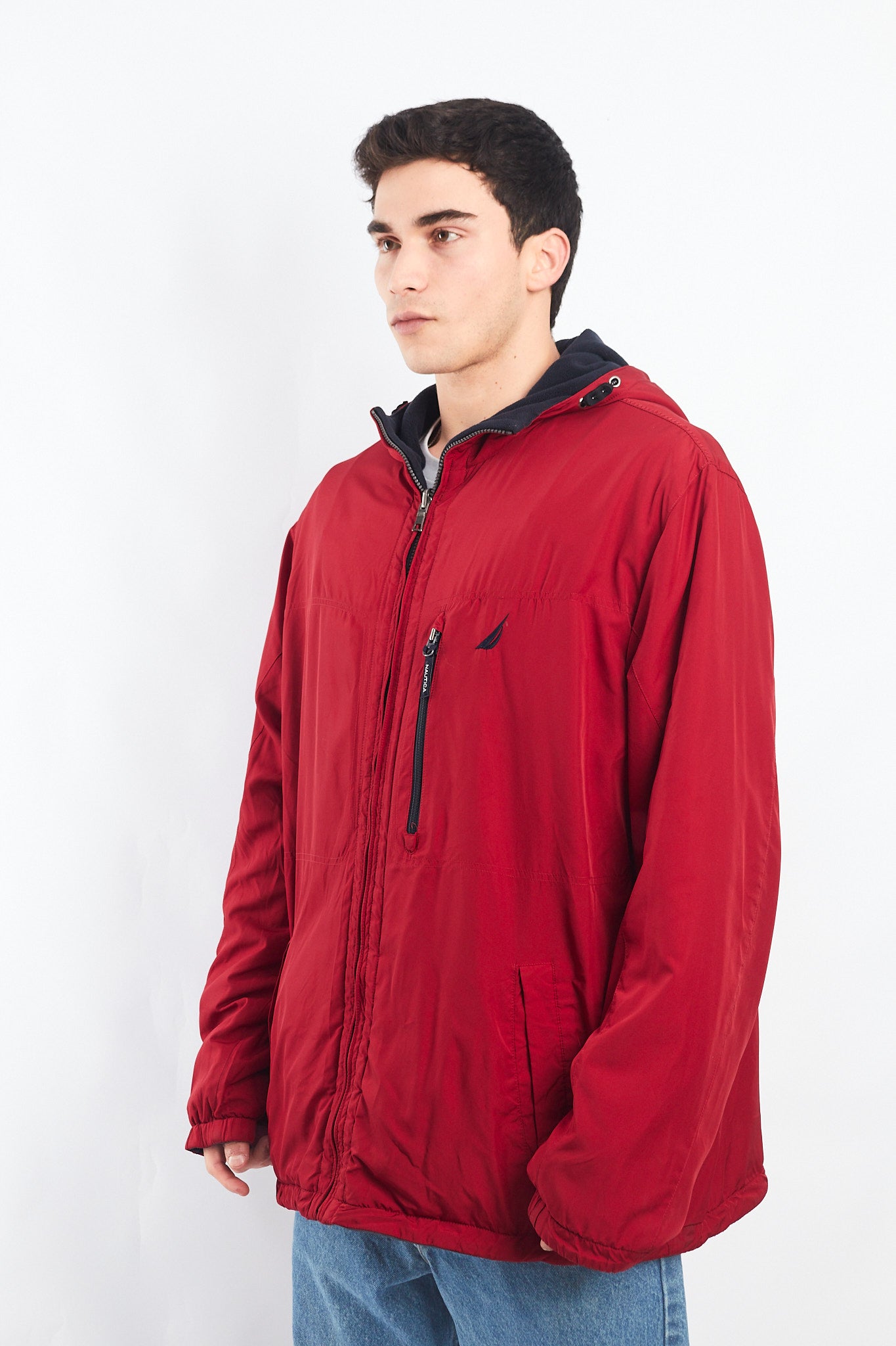 2000 Nautica Reversible Windbreaker / Polar Jacket( XL/XXL)