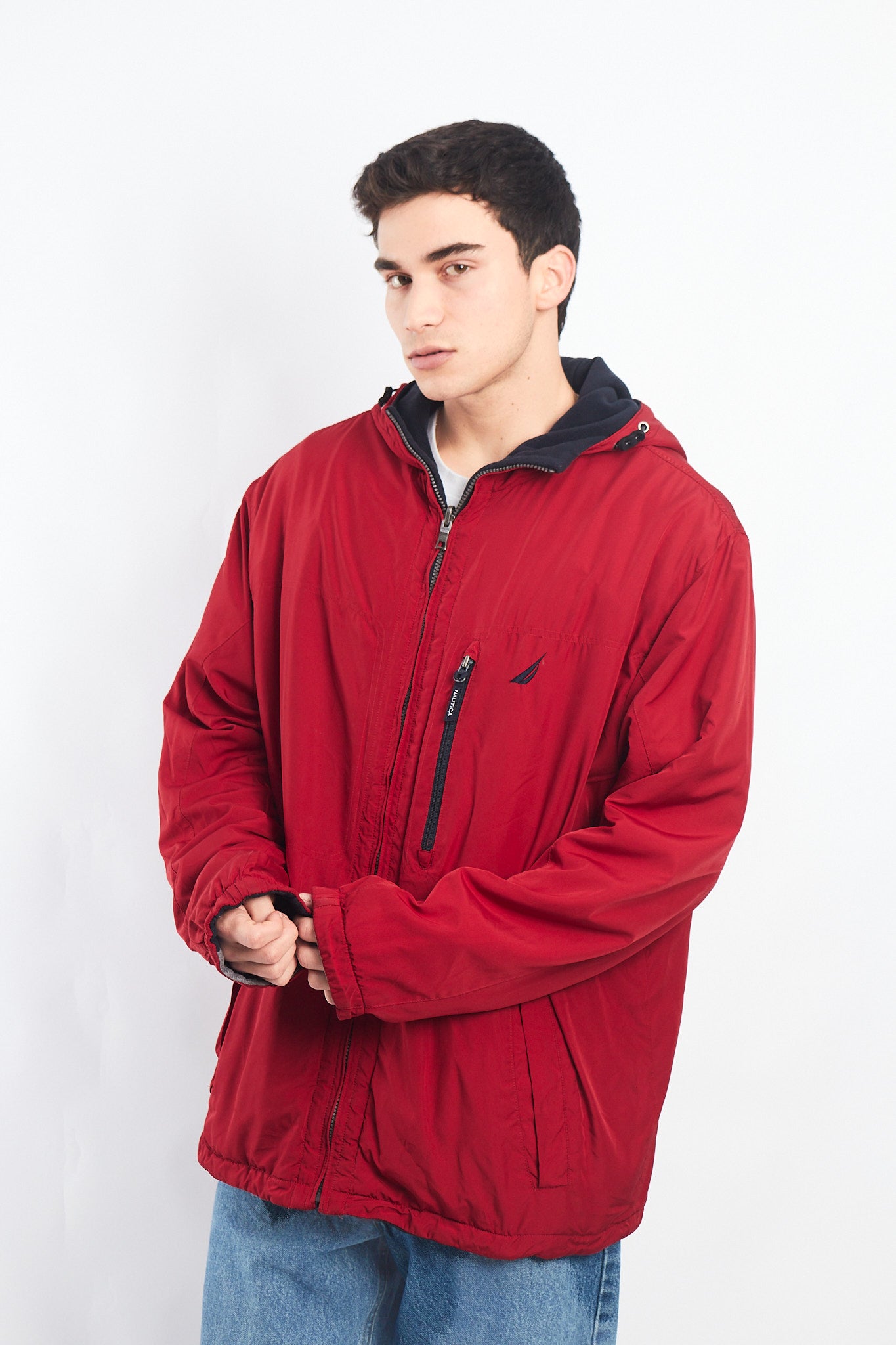 2000 Nautica Reversible Windbreaker / Polar Jacket( XL/XXL)