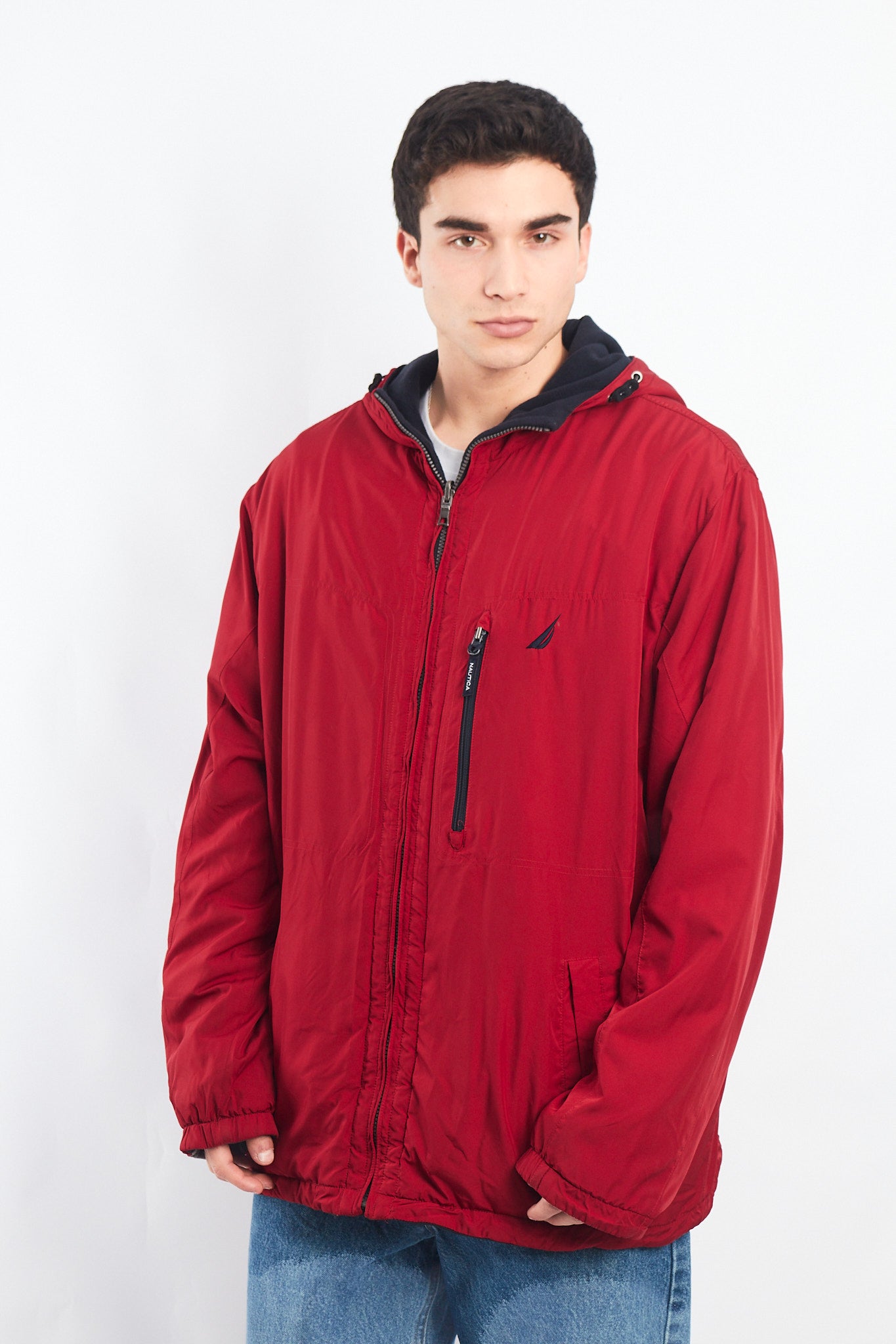 2000 Nautica Reversible Windbreaker / Polar Jacket( XL/XXL)