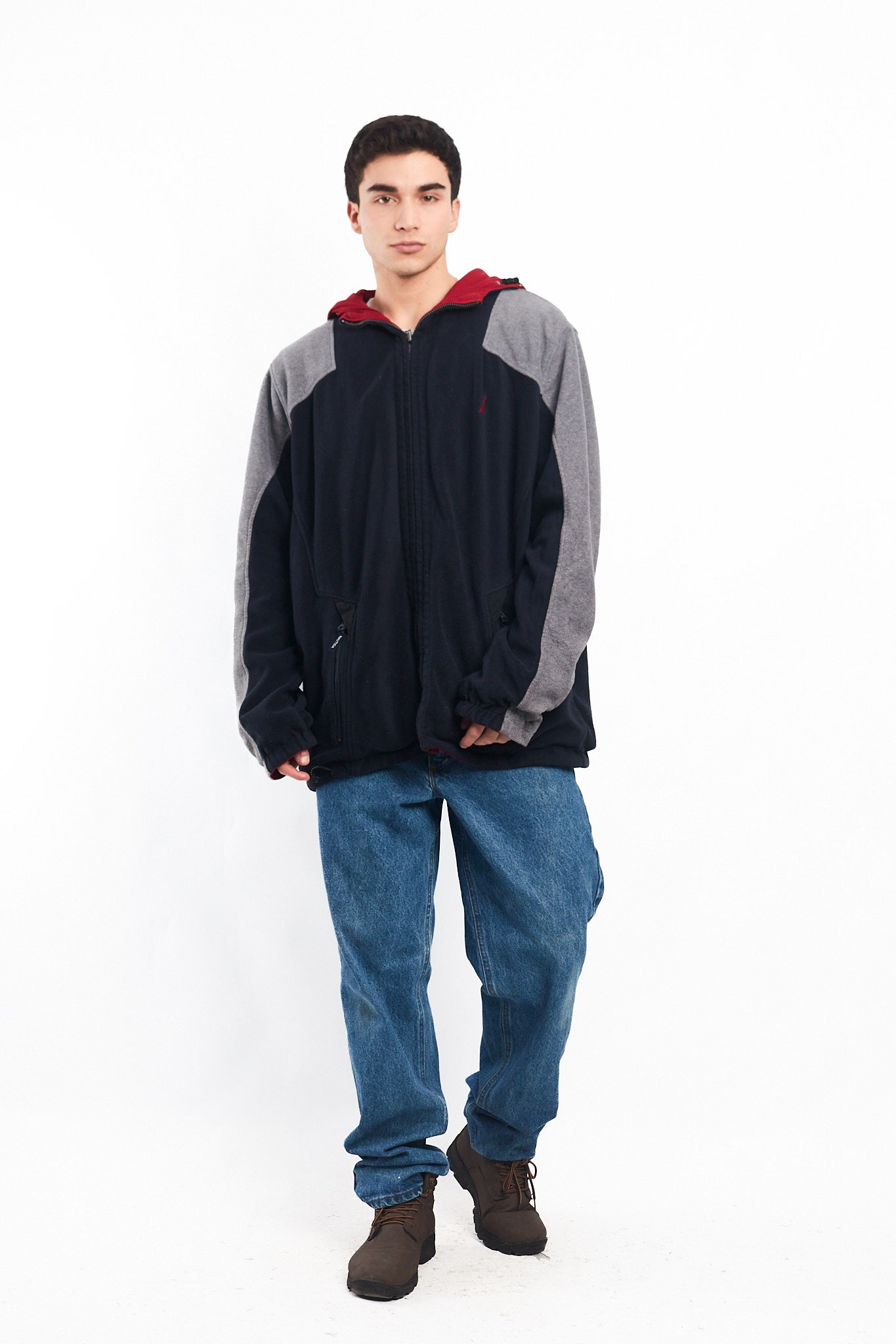 2000 Nautica Reversible Windbreaker / Polar Jacket( XL/XXL)