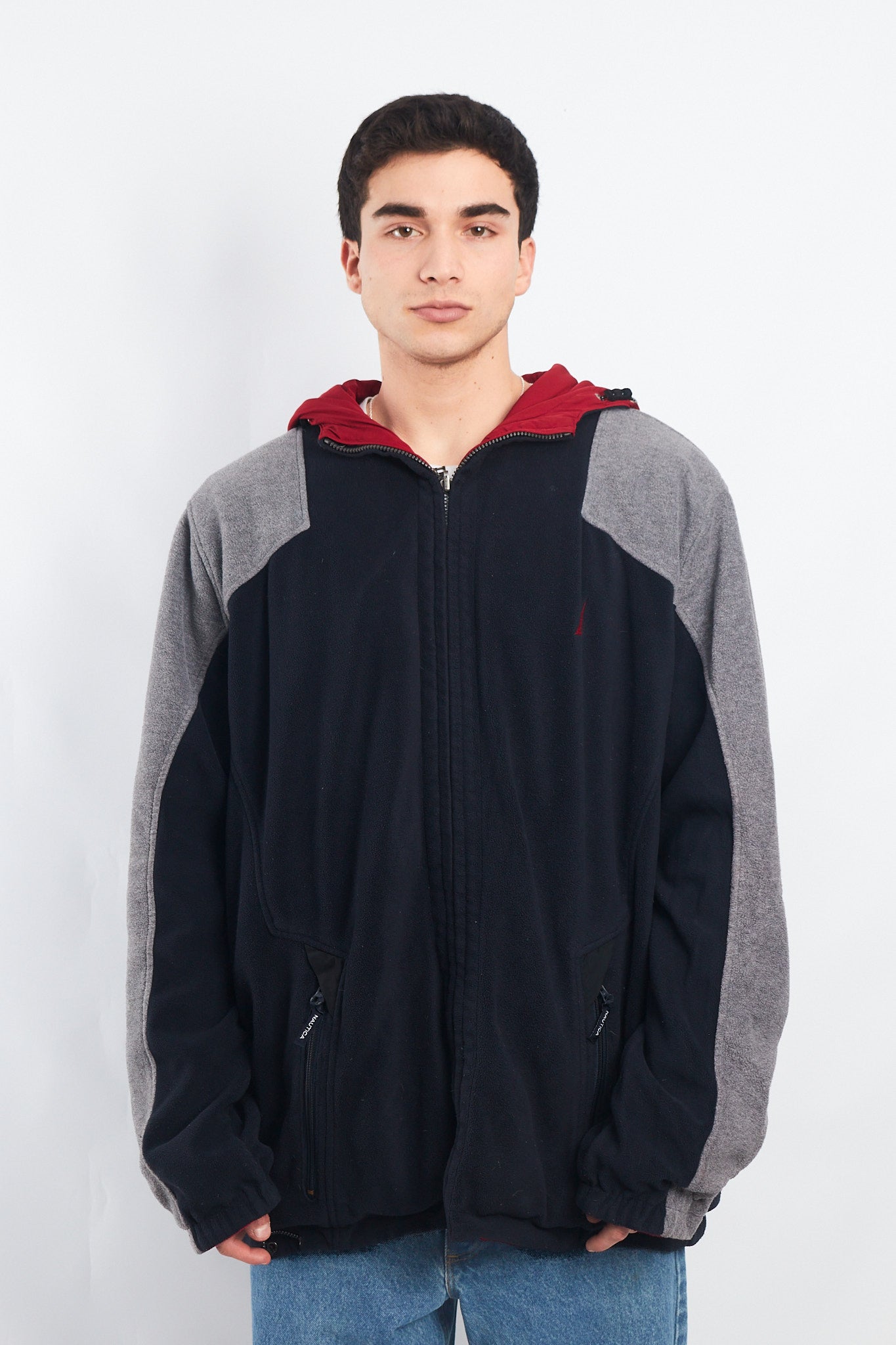 2000 Nautica Reversible Windbreaker / Polar Jacket( XL/XXL)