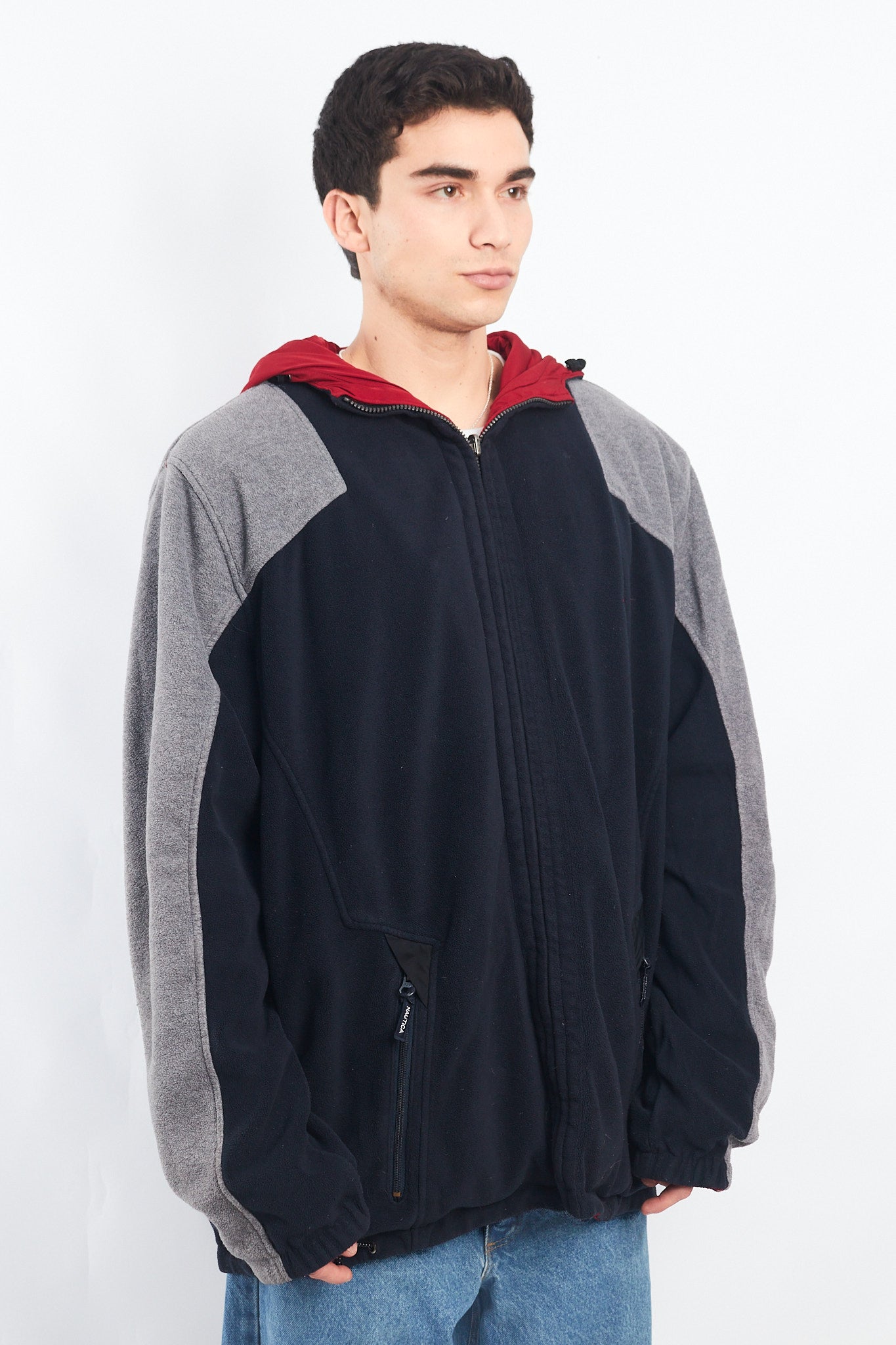 2000 Nautica Reversible Windbreaker / Polar Jacket( XL/XXL)