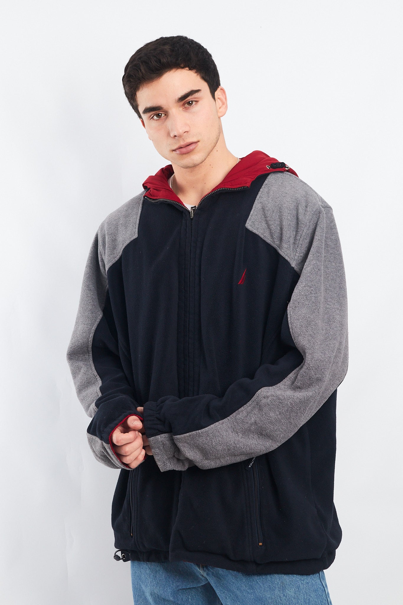 2000 Nautica Reversible Windbreaker / Polar Jacket( XL/XXL)