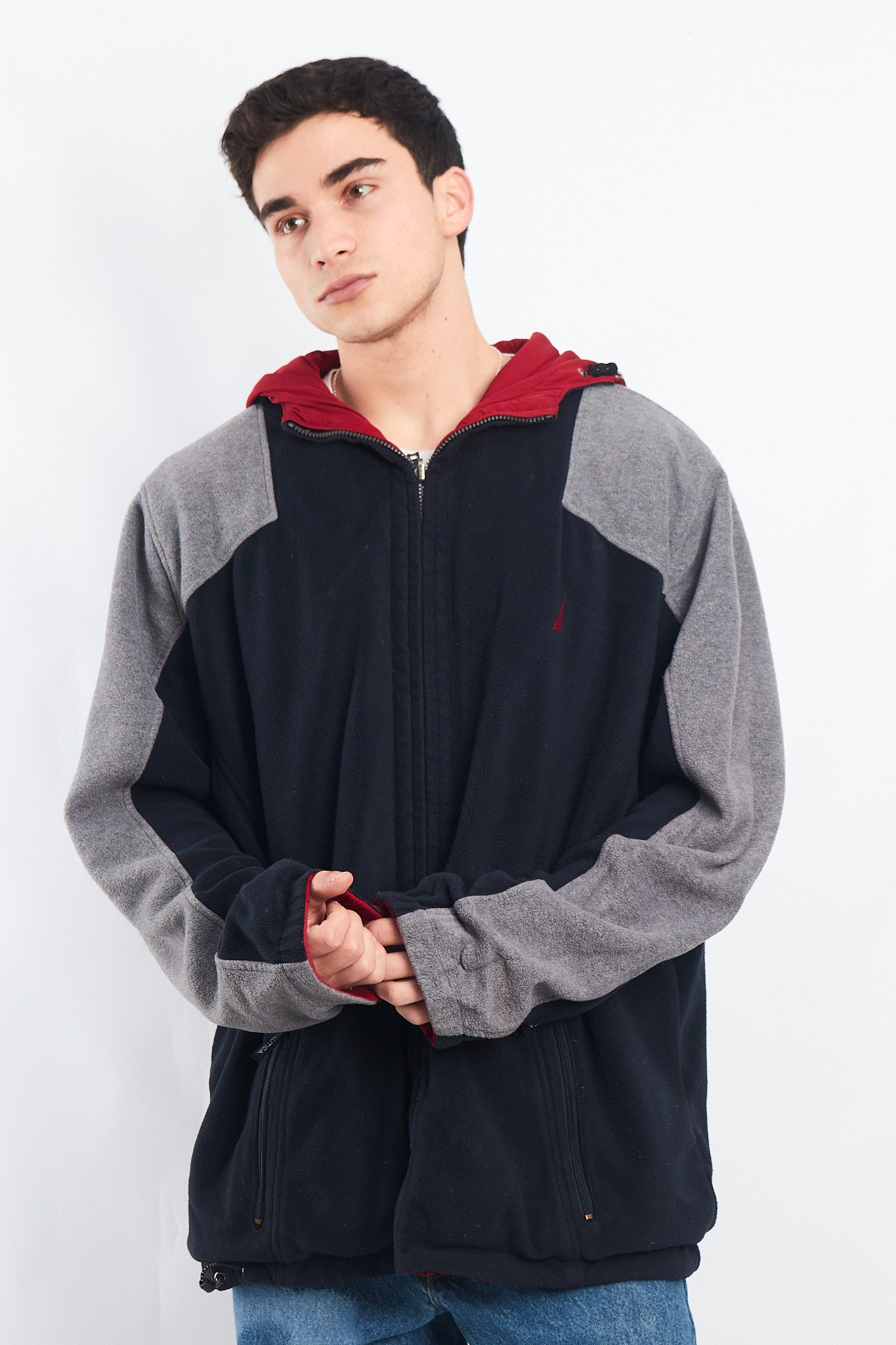 2000 Nautica Reversible Windbreaker / Polar Jacket( XL/XXL)