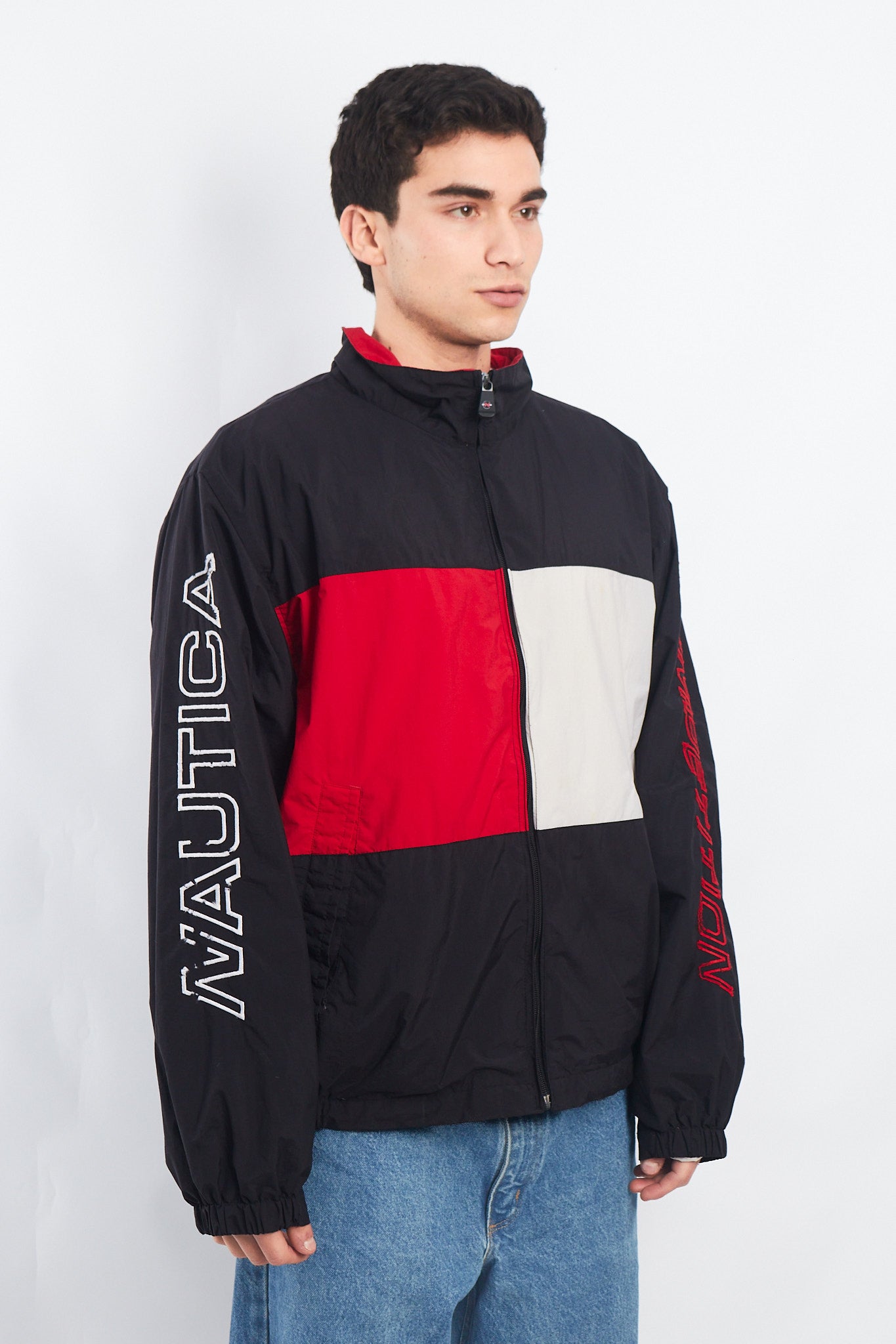 2000 Nautica Competition Big Logo Spell Out Impermeable Jacket (M/L)