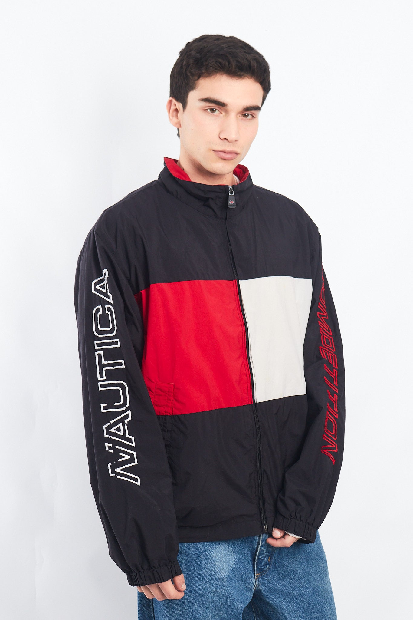 2000 Nautica Competition Big Logo Spell Out Impermeable Jacket (M/L)