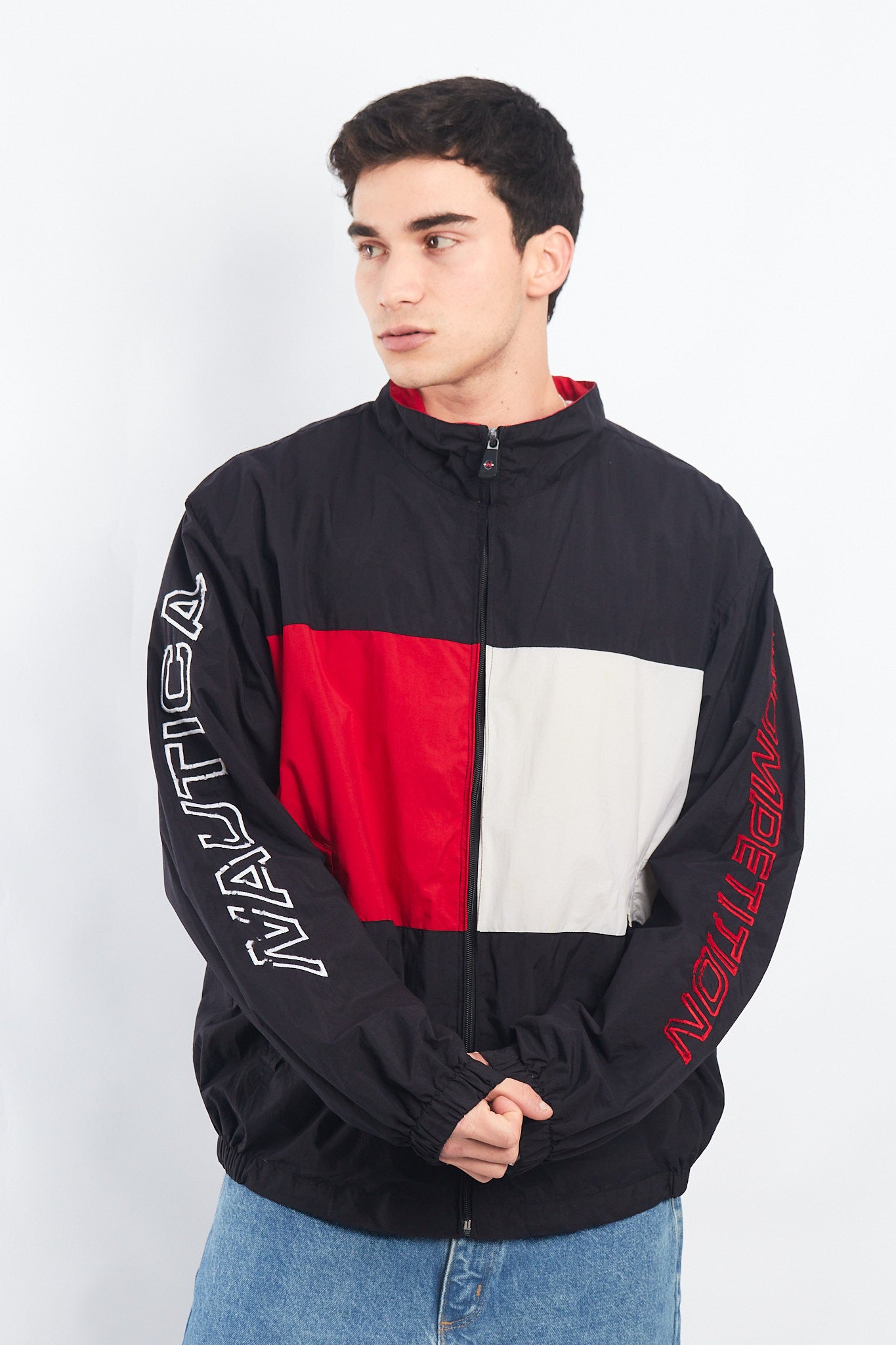 2000 Nautica Competition Big Logo Spell Out Impermeable Jacket (M/L)