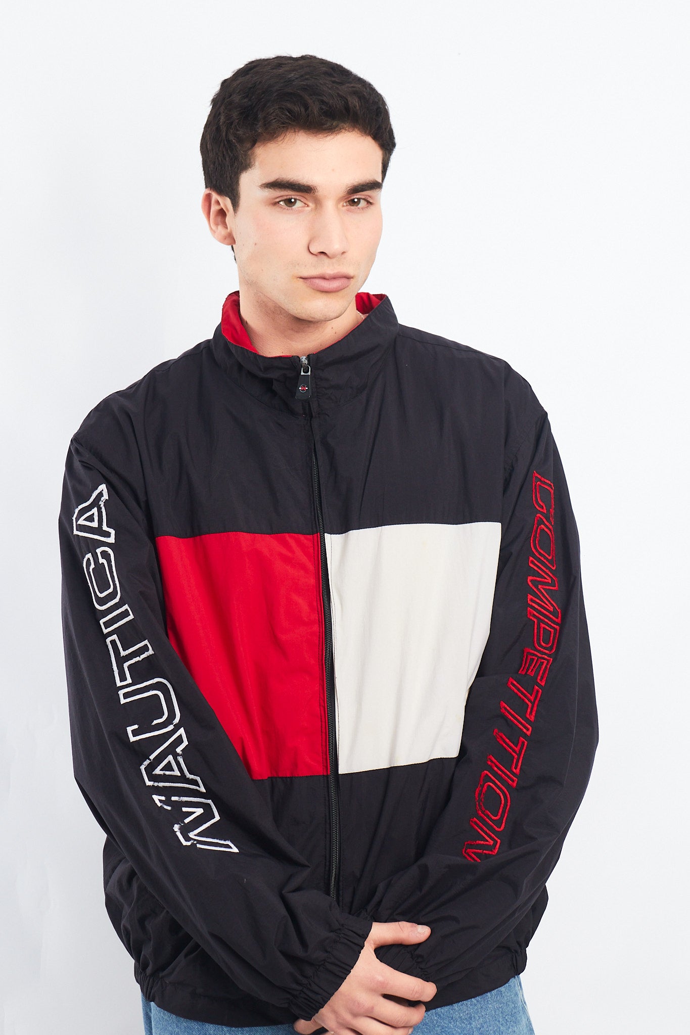 2000 Nautica Competition Big Logo Spell Out Impermeable Jacket (M/L)