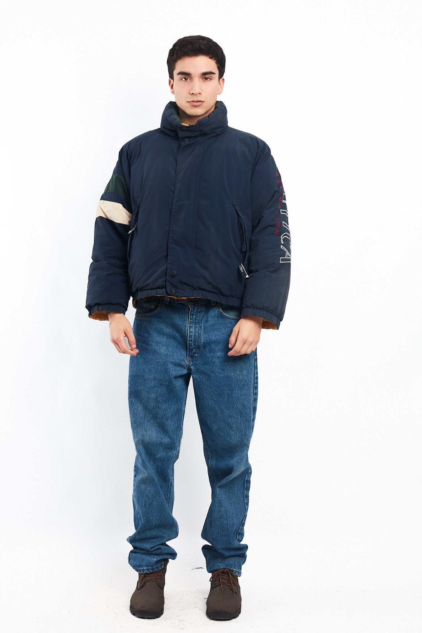 1990 Vintage Nautica Down Puffer Jacket (S/M)