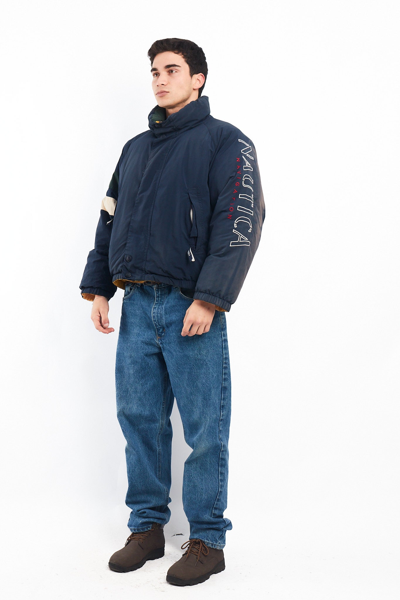 1990 Vintage Nautica Down Puffer Jacket (S/M)