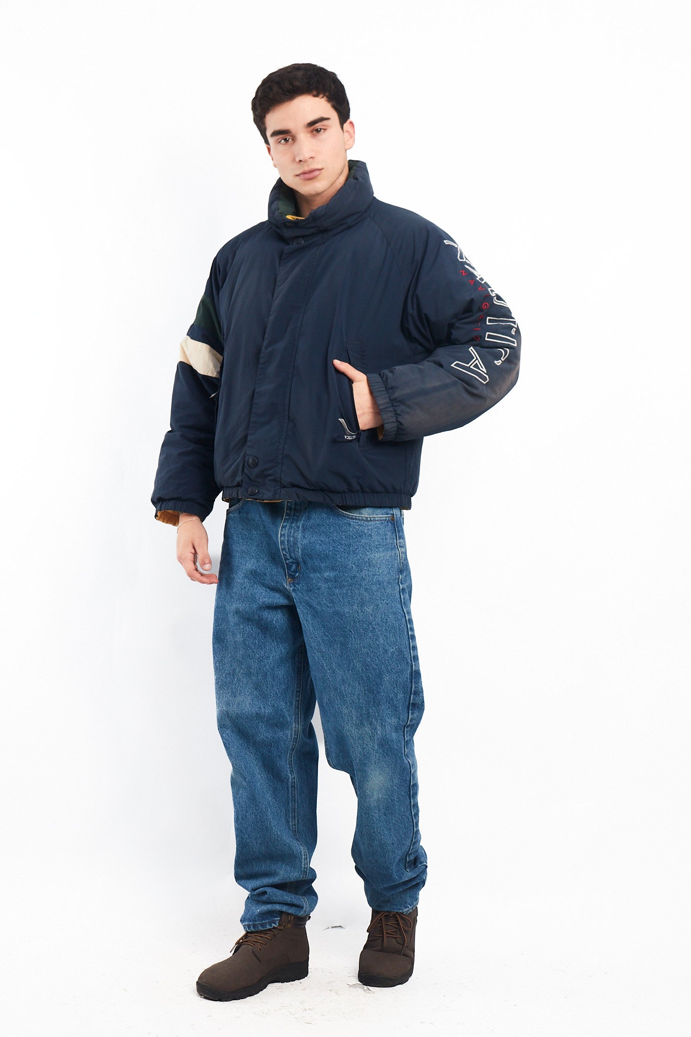 1990 Vintage Nautica Down Puffer Jacket (S/M)