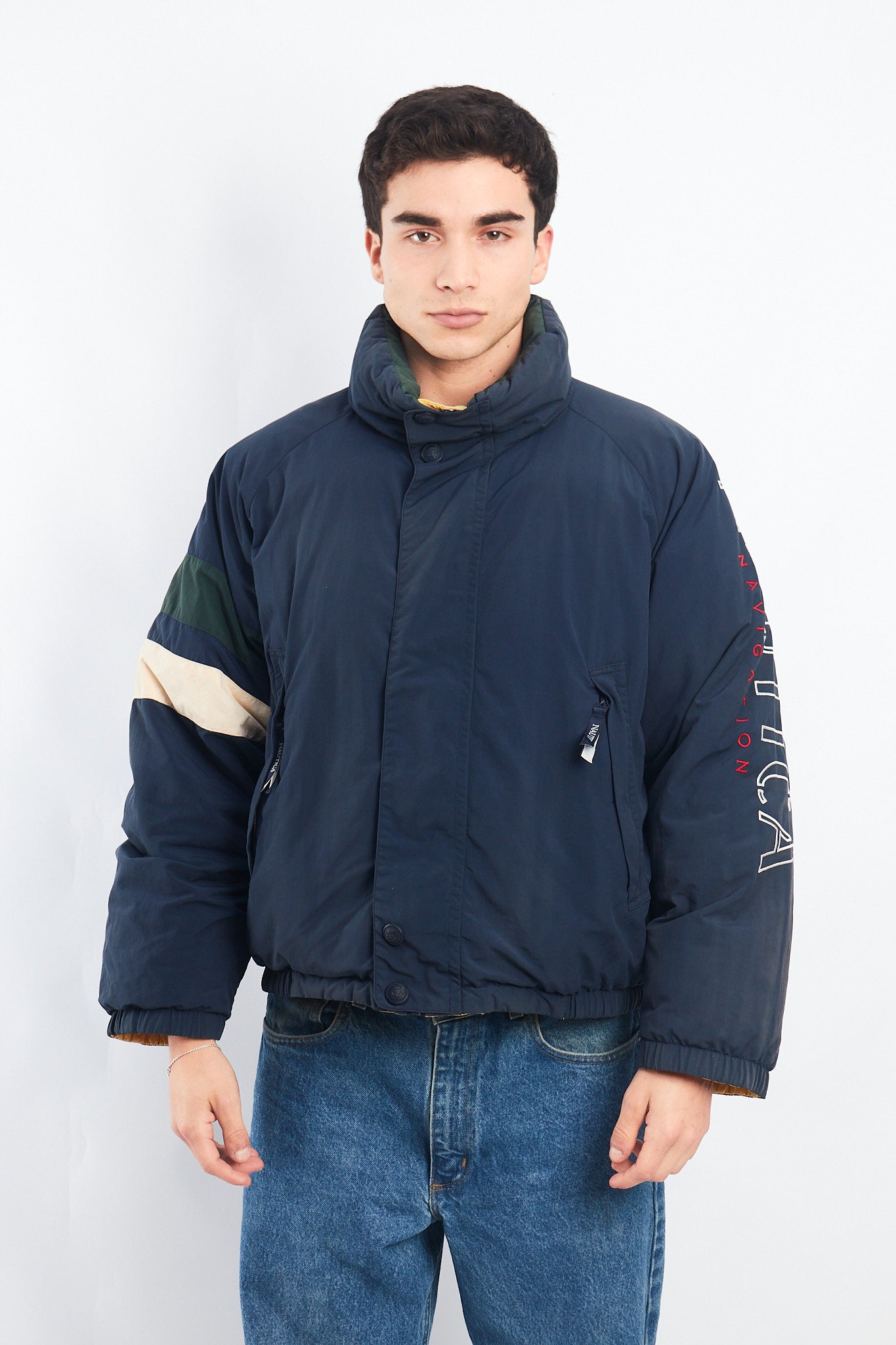 1990 Vintage Nautica Down Puffer Jacket (S/M)