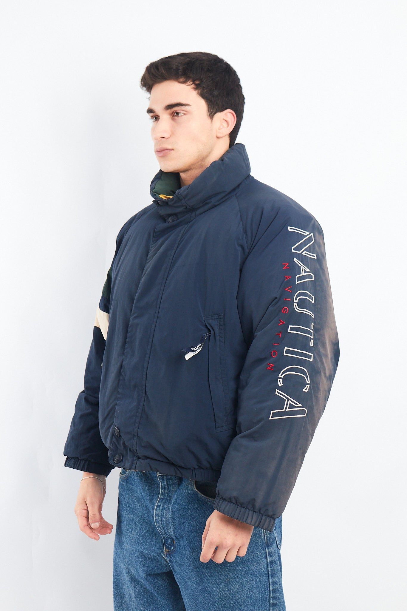 1990 Vintage Nautica Down Puffer Jacket (S/M)