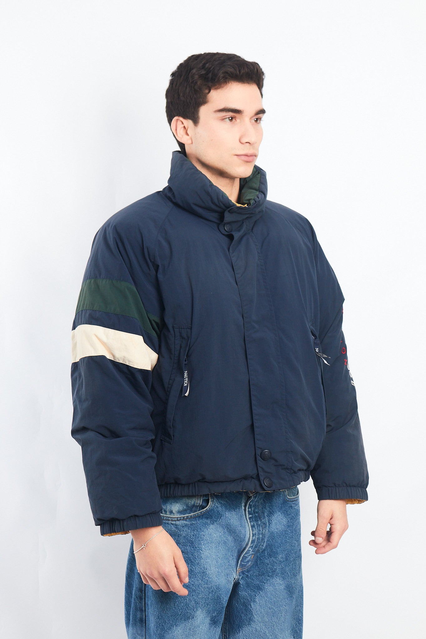 1990 Vintage Nautica Down Puffer Jacket (S/M)