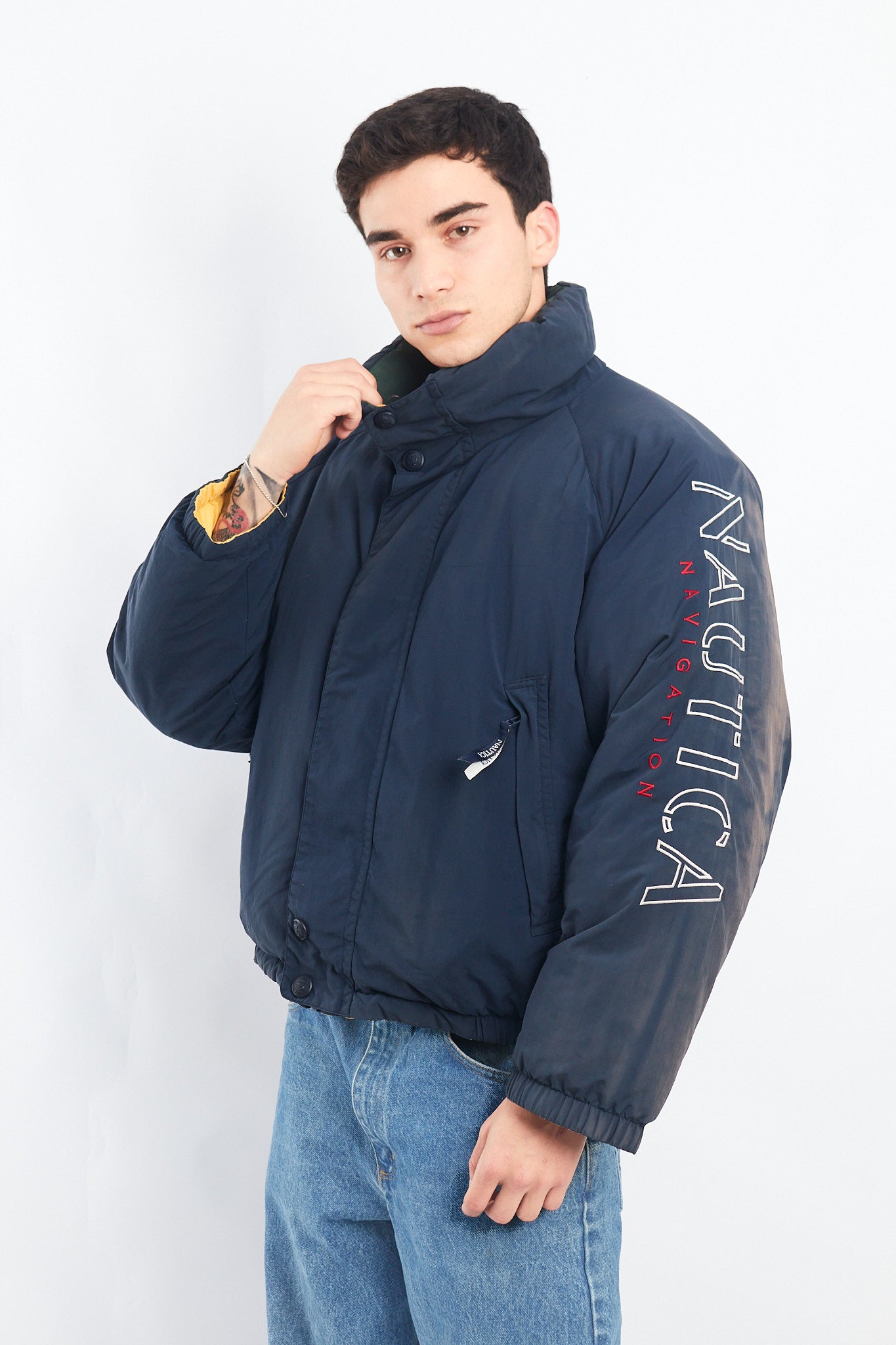 1990 Vintage Nautica Down Puffer Jacket (S/M)