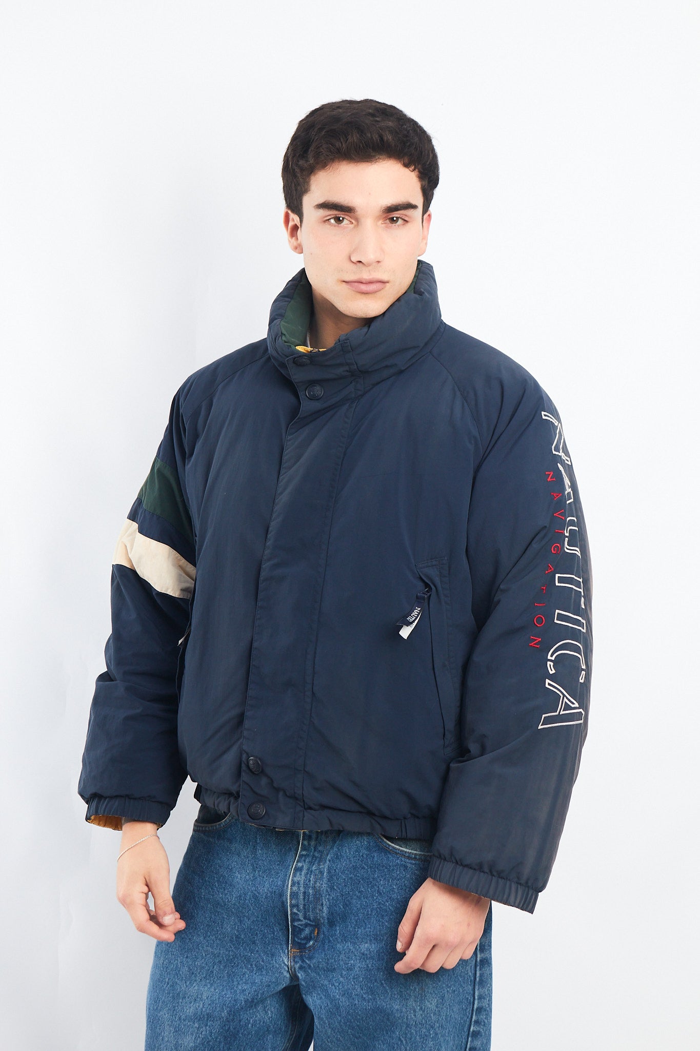 1990 Vintage Nautica Down Puffer Jacket (S/M)