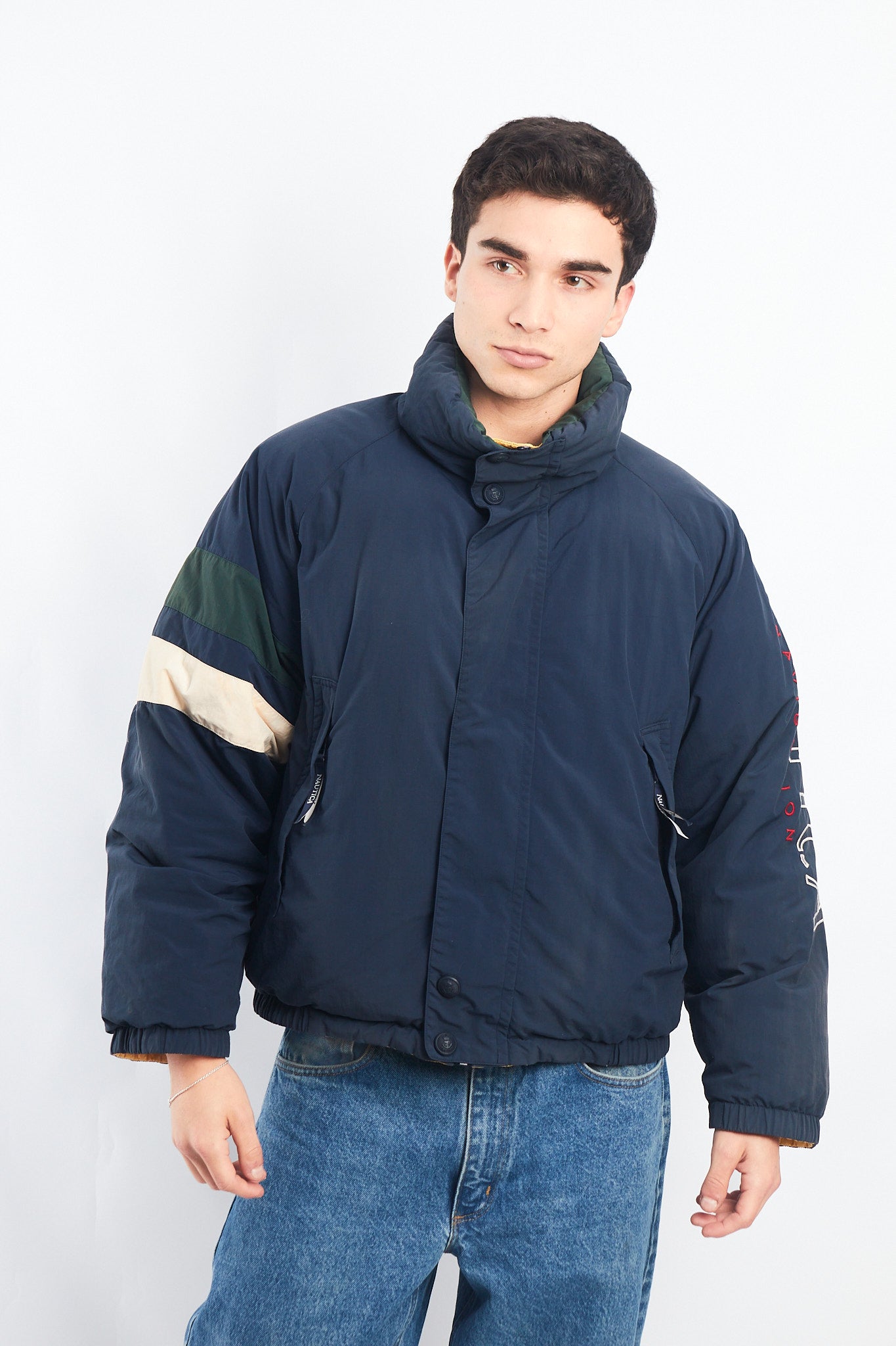 1990 Vintage Nautica Down Puffer Jacket (S/M)