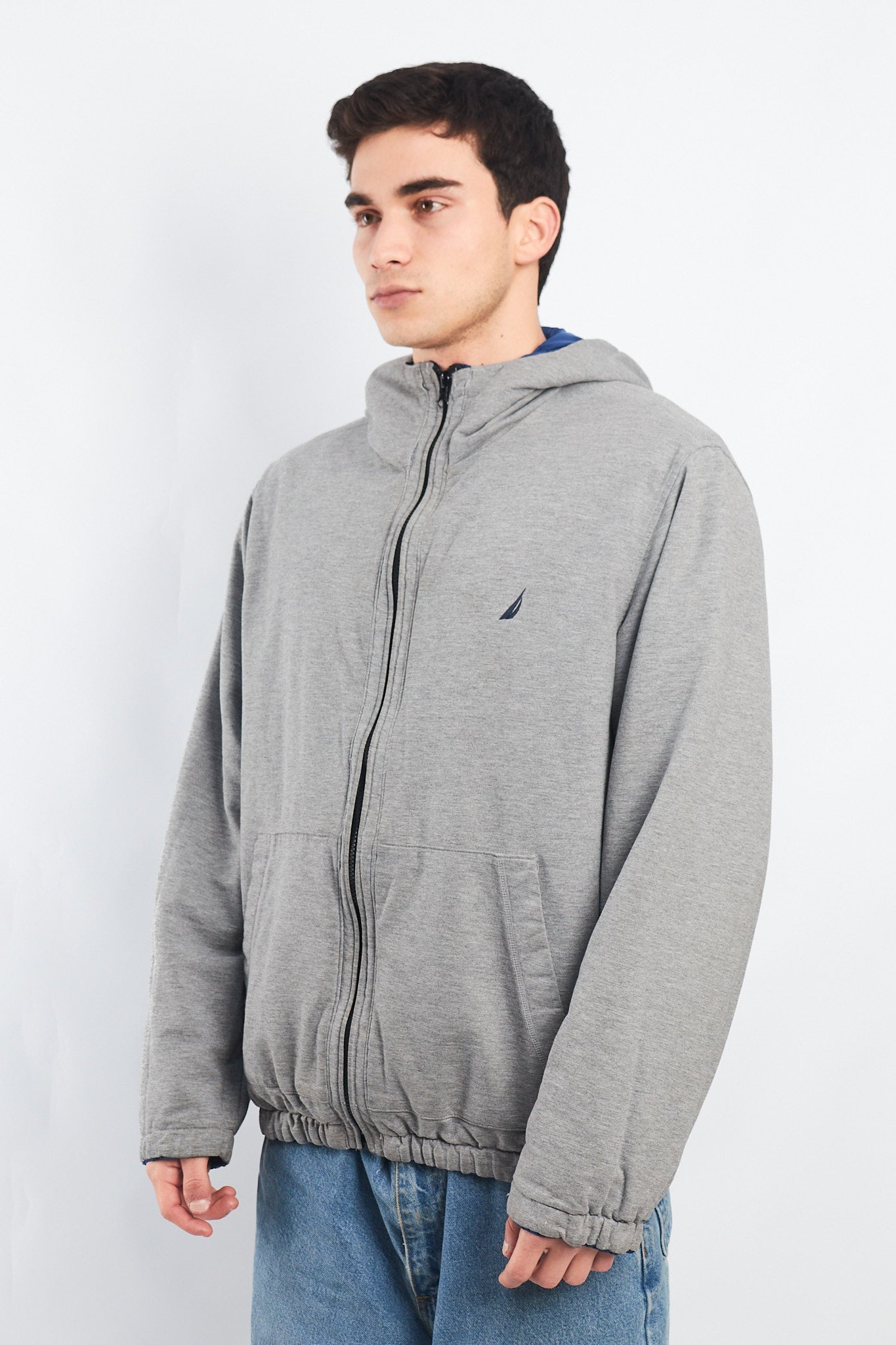 2000 Nautica Reversible Hooded Jacket/ Windbreaker (M/L)